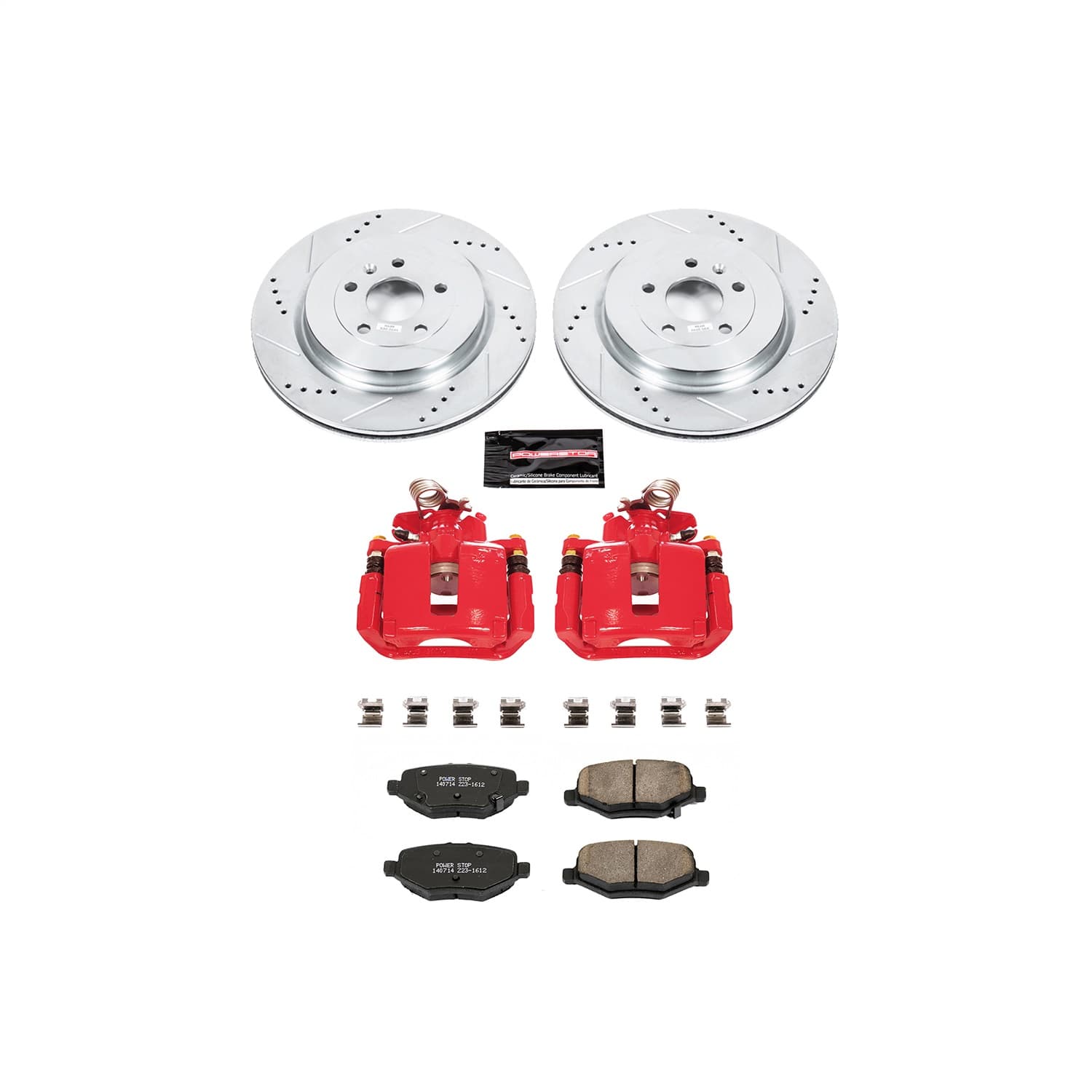 Power Stop - KC6376 - Rear - Disc Brake Pad/Caliper and Rotor Kit image 1