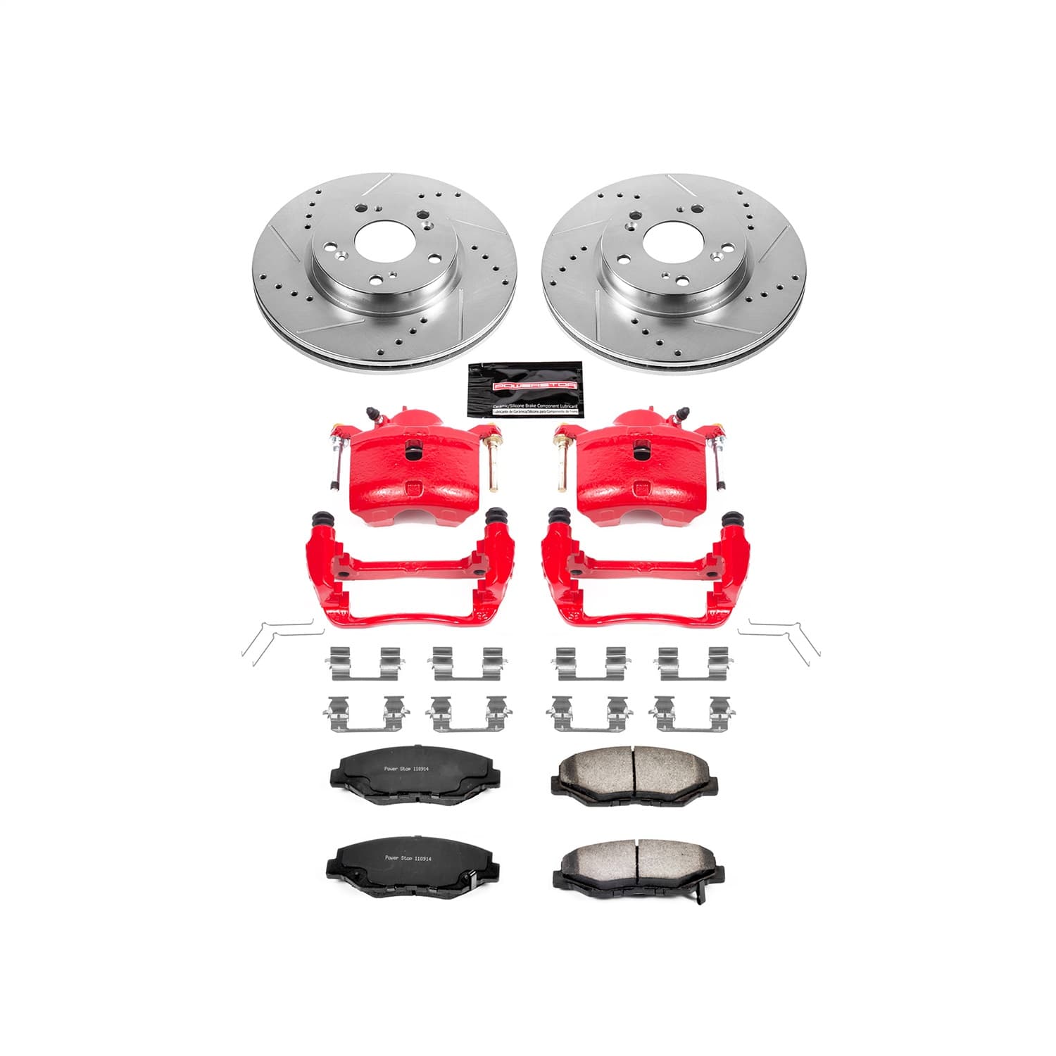 Power Stop - KC6490-36 - Front - Disc Brake Pad/Caliper and Rotor Kit image 1