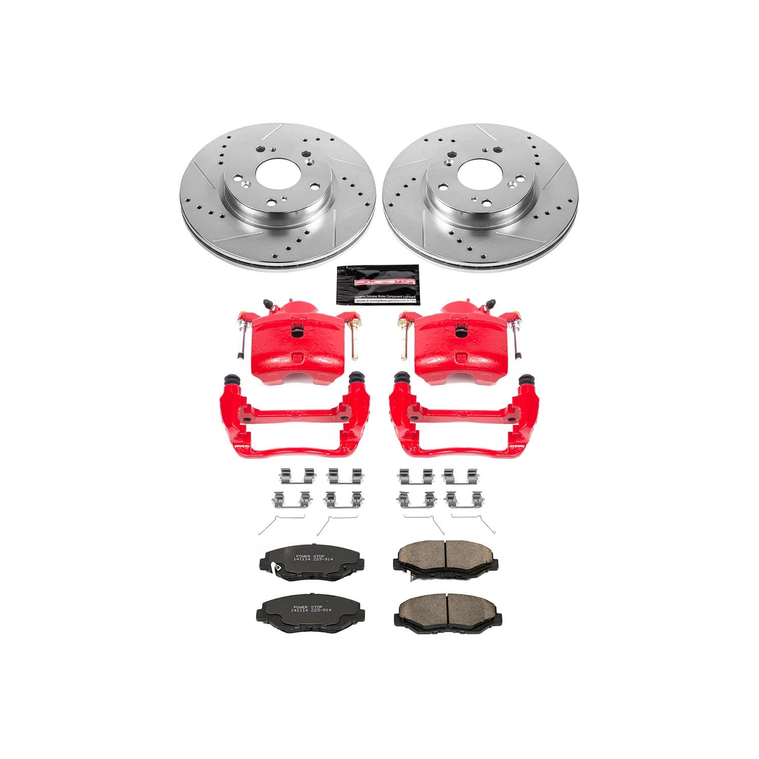 Power Stop - KC6490 - Front - Disc Brake Pad/Caliper and Rotor Kit image 1