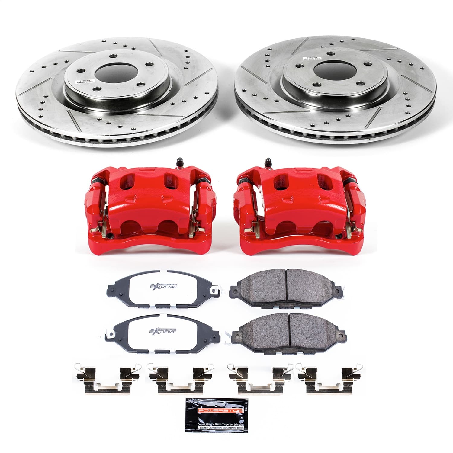 Power Stop - KC6496-36 - Front - Disc Brake Pad/Caliper and Rotor Kit image 1