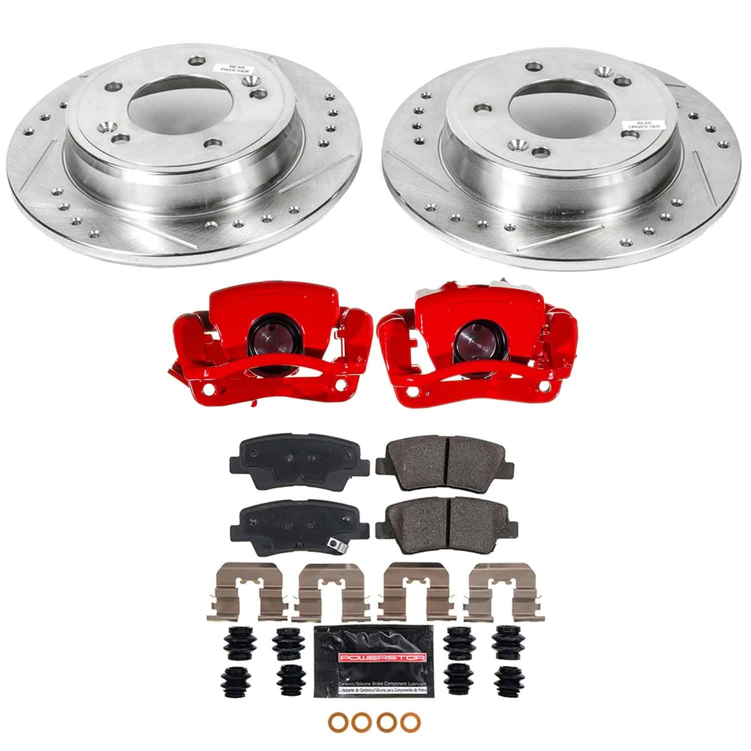 Power Stop - KC6501A - Rear - Disc Brake Pad/Caliper and Rotor Kit image 1