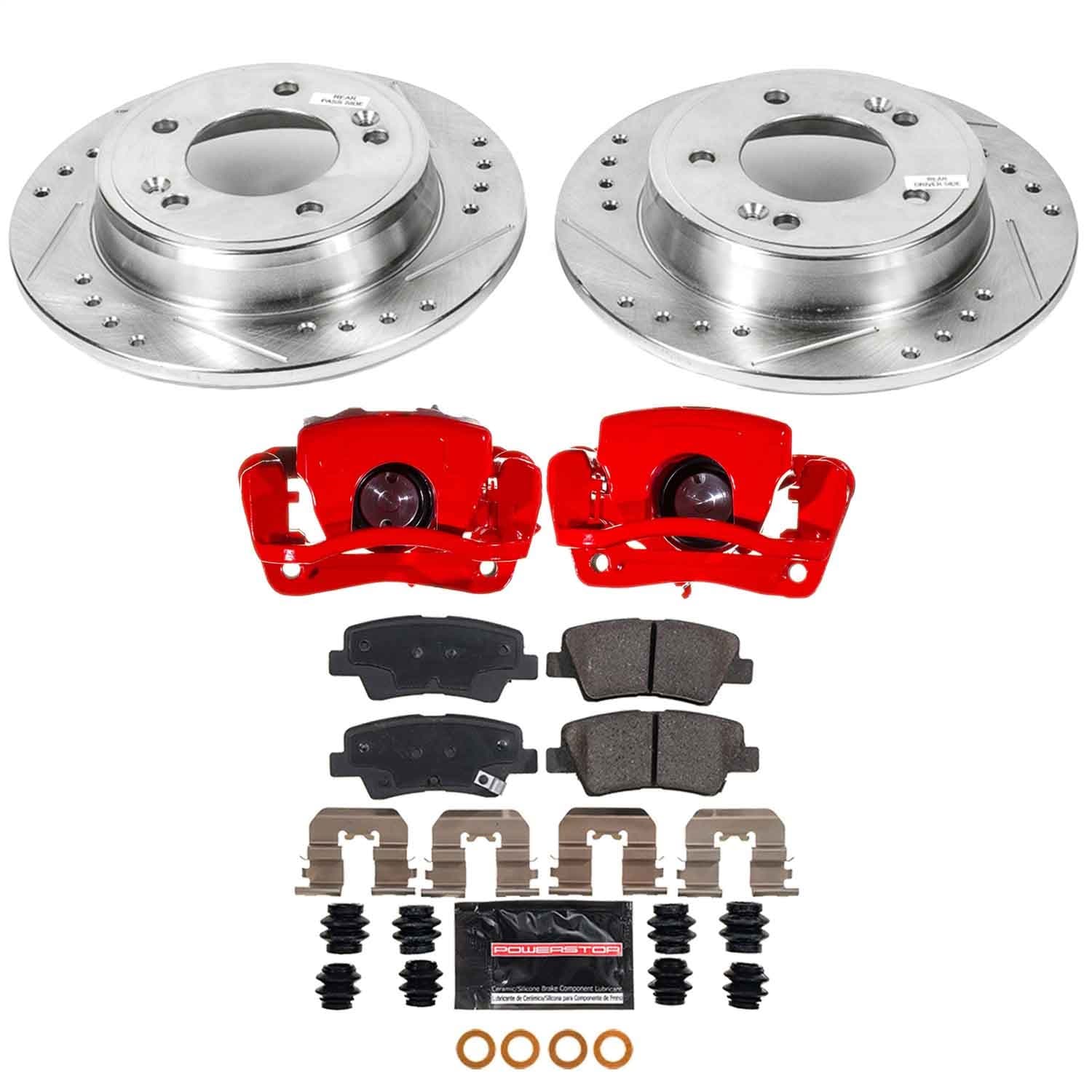 Power Stop - KC6501B - Rear - Disc Brake Pad/Caliper and Rotor Kit image 1