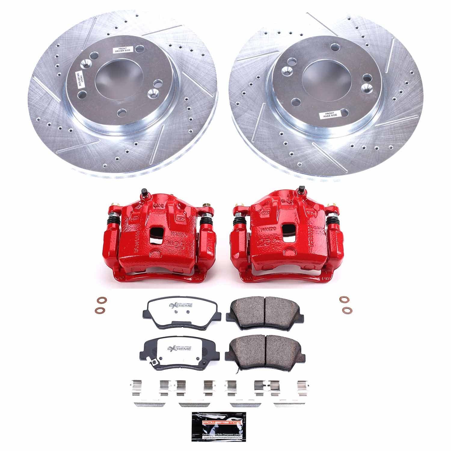 Power Stop - KC6503-26 - Front - Disc Brake Pad/Caliper and Rotor Kit image 1