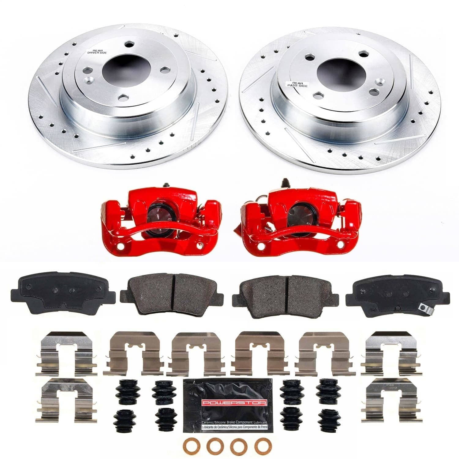 Power Stop - KC6507A - Rear - Disc Brake Pad and Rotor Kit image 1