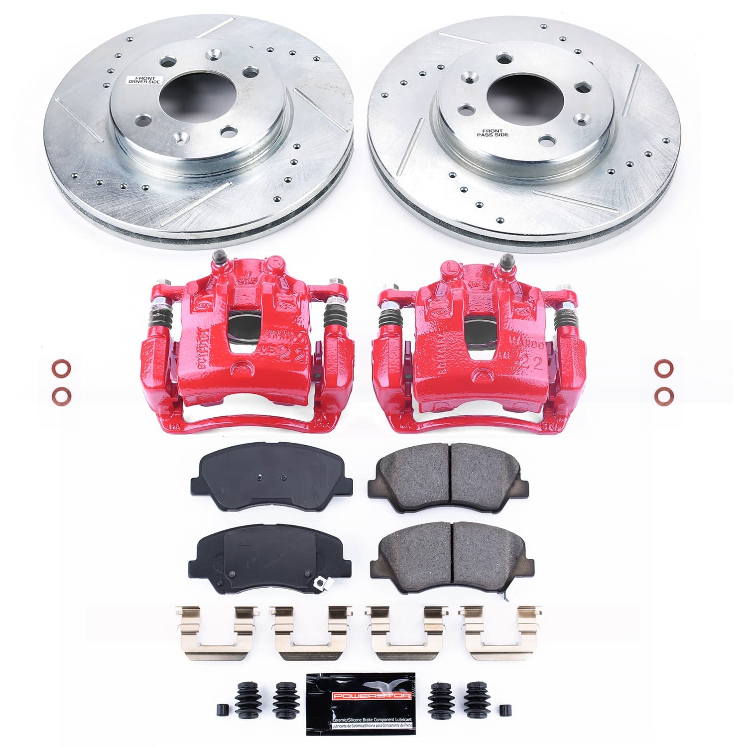 Power Stop - KC6508 - Front - Disc Brake Pad/Caliper and Rotor Kit image 1