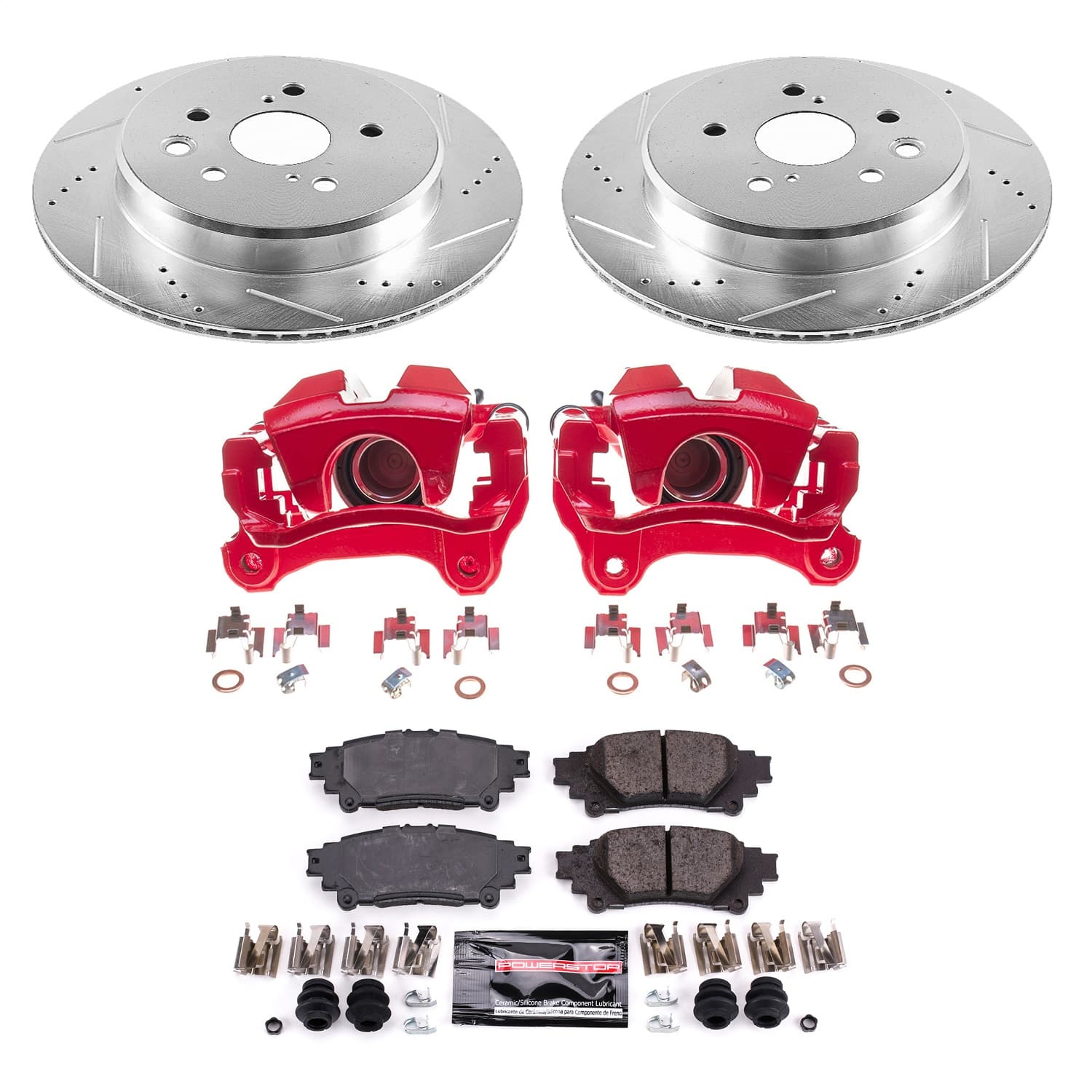 Power Stop - KC6514 - Rear - Disc Brake Pad/Caliper and Rotor Kit image 1