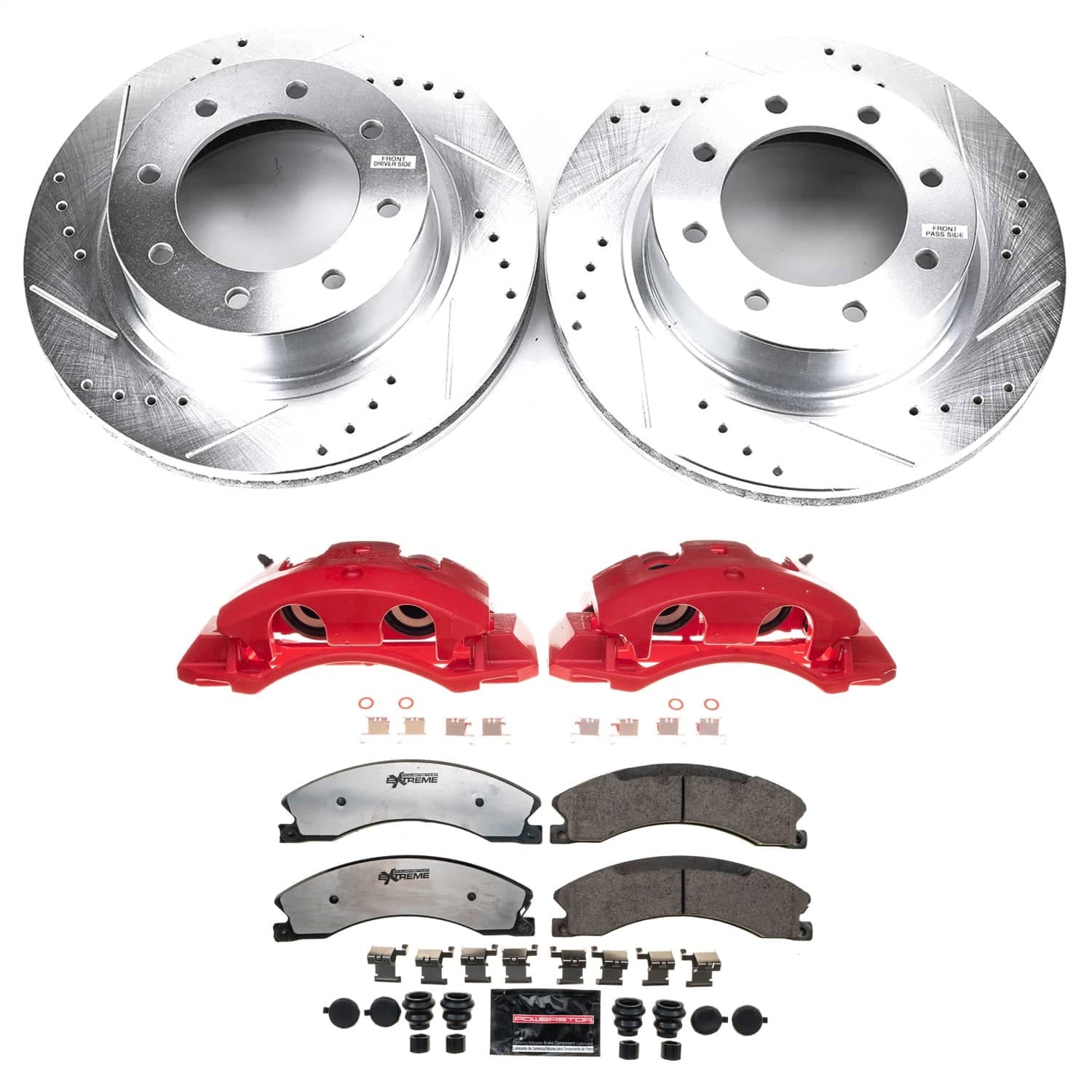 Power Stop - KC6518A-36 - Front - Disc Brake Pad/Caliper and Rotor Kit image 1