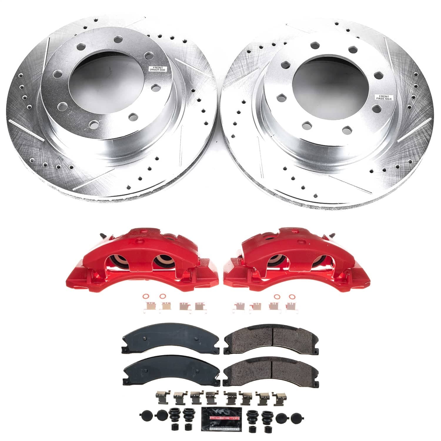 Power Stop - KC6518A - Front - Disc Brake Pad/Caliper and Rotor Kit image 1