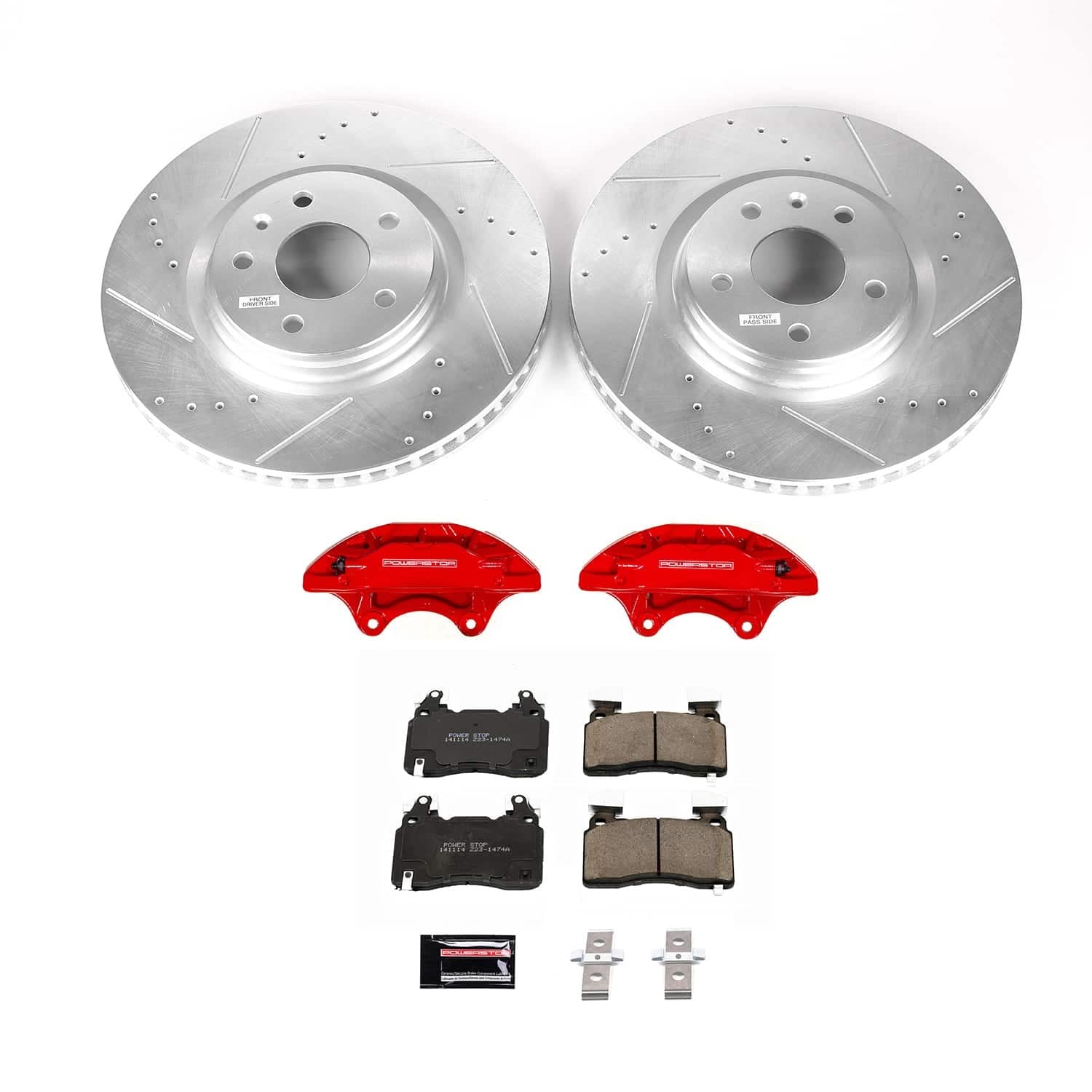Power Stop - KC6534 - Front - Disc Brake Pad/Caliper and Rotor Kit image 1