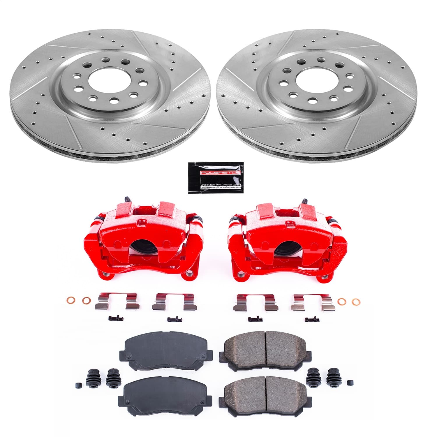 Power Stop - KC6538 - Front - Disc Brake Pad/Caliper and Rotor Kit image 1