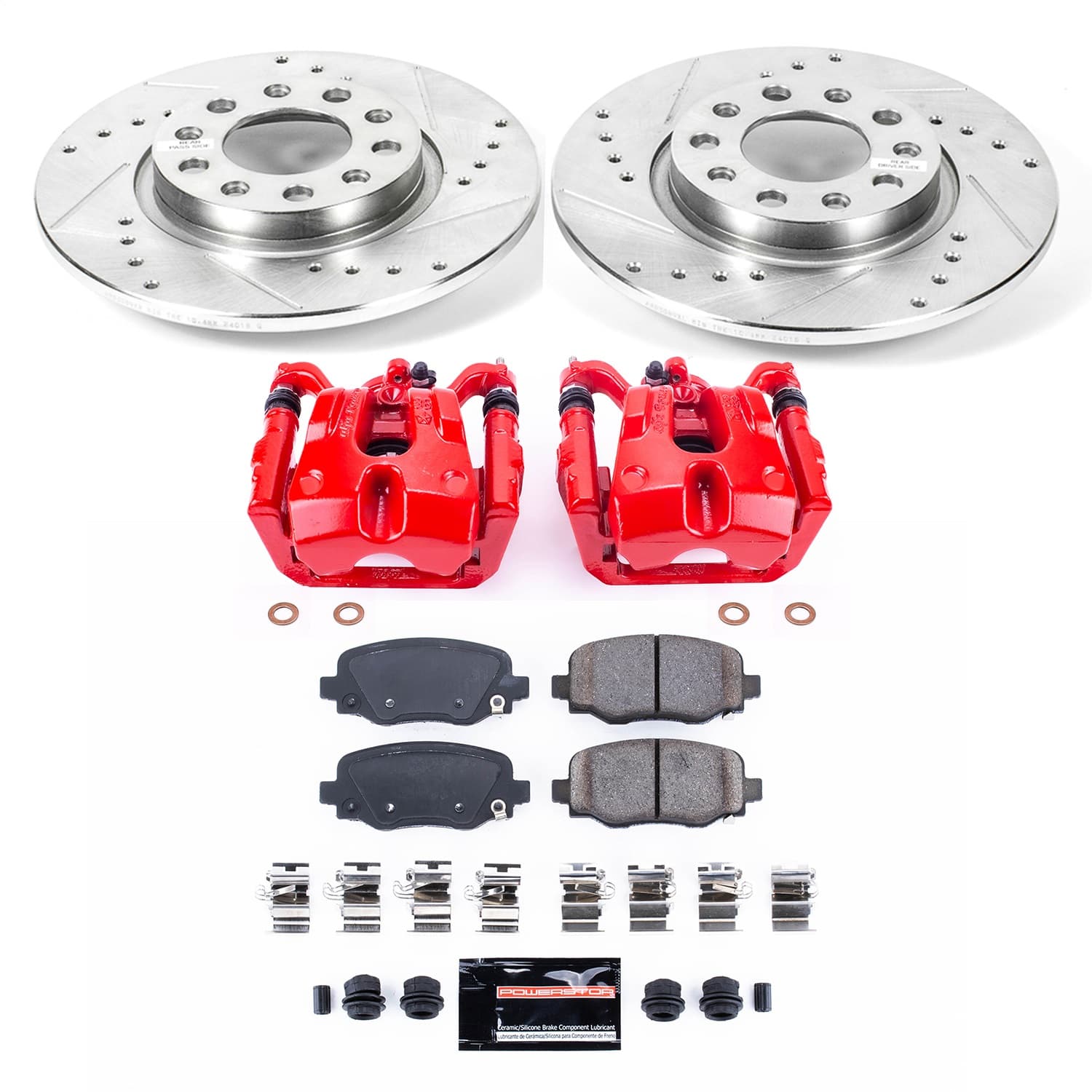 Power Stop - KC6543 - Rear - Disc Brake Pad/Caliper and Rotor Kit image 1