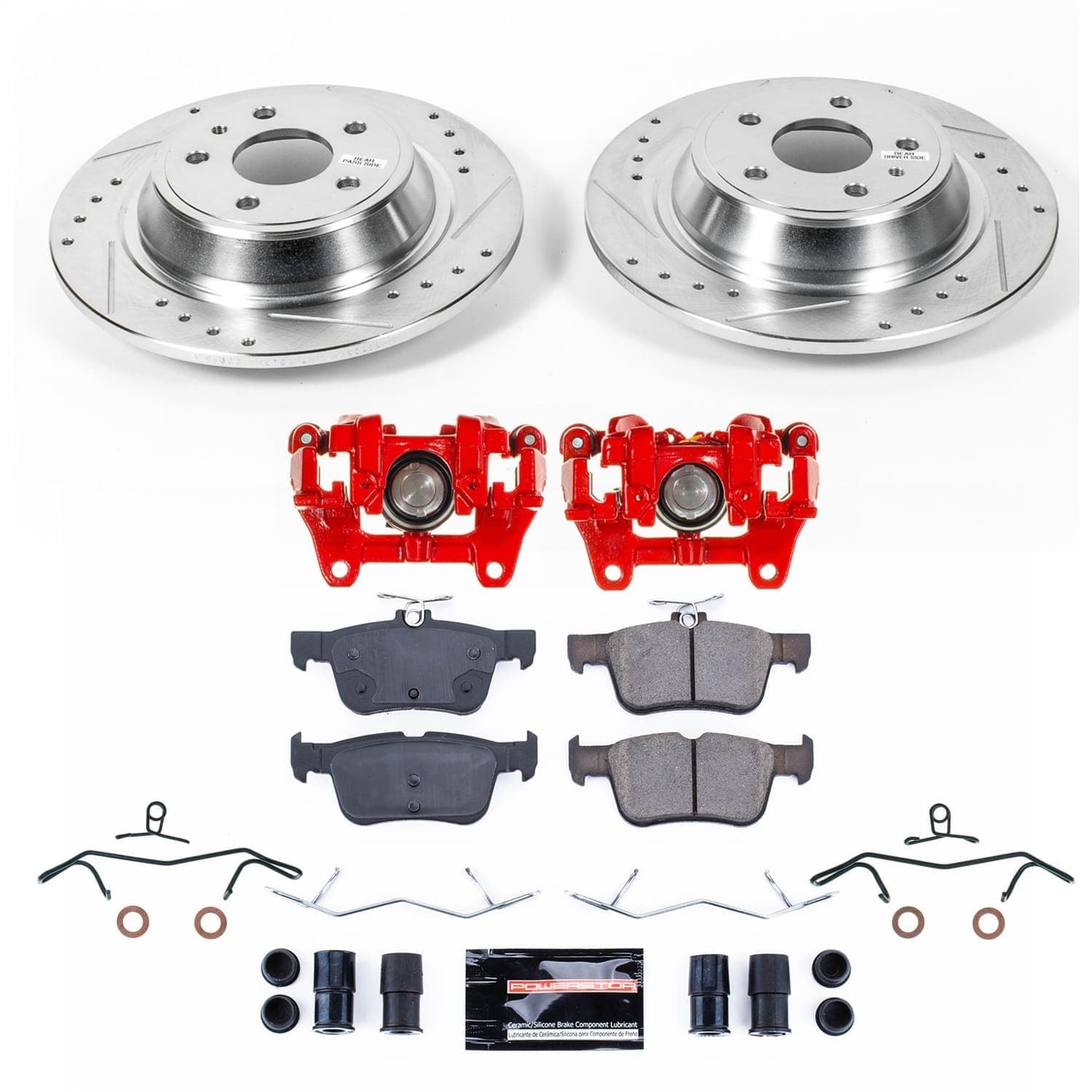 Power Stop - KC6559B - Rear - Disc Brake Pad/Caliper and Rotor Kit image 1