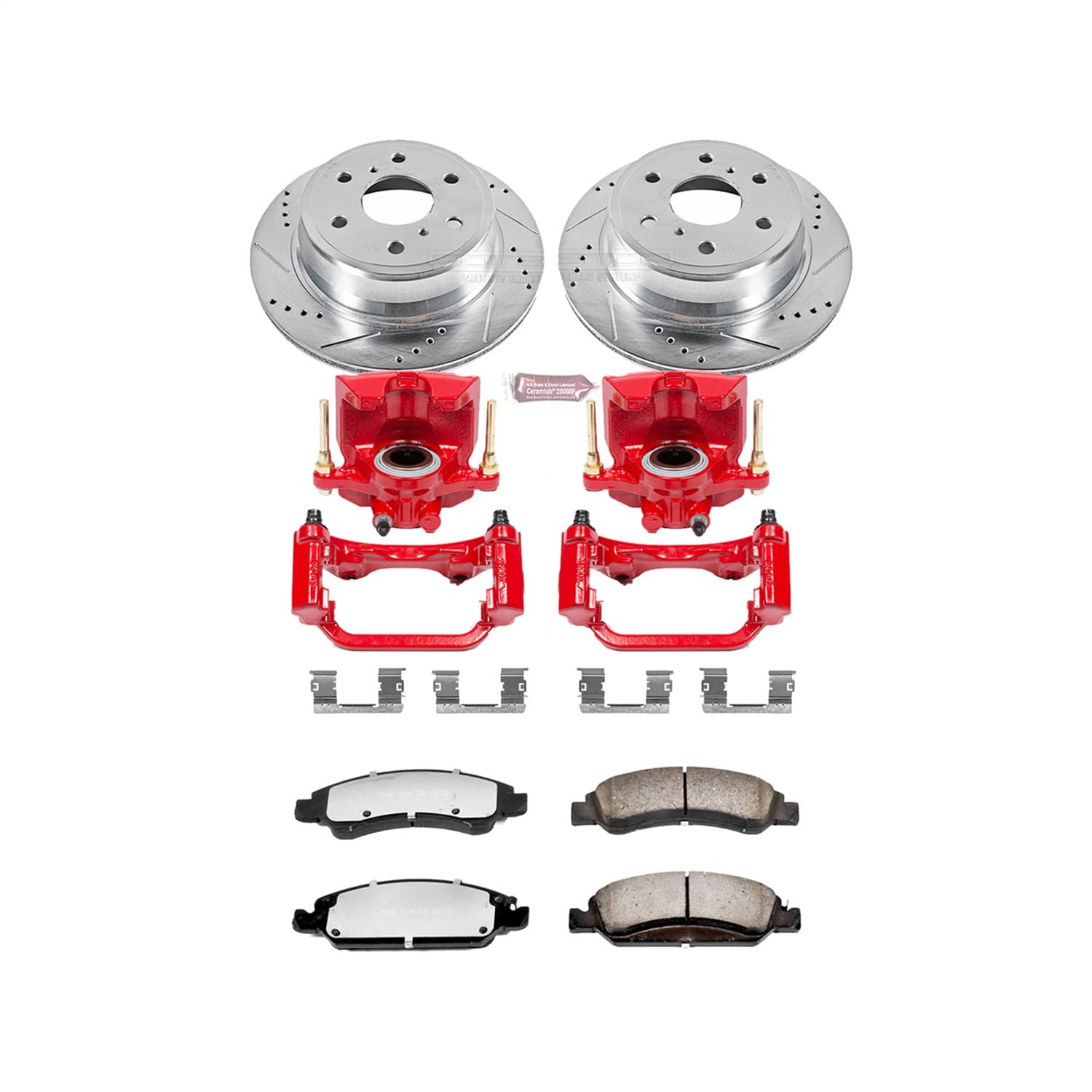 Power Stop - KC6562-36 - Rear - Disc Brake Pad/Caliper and Rotor Kit image 1
