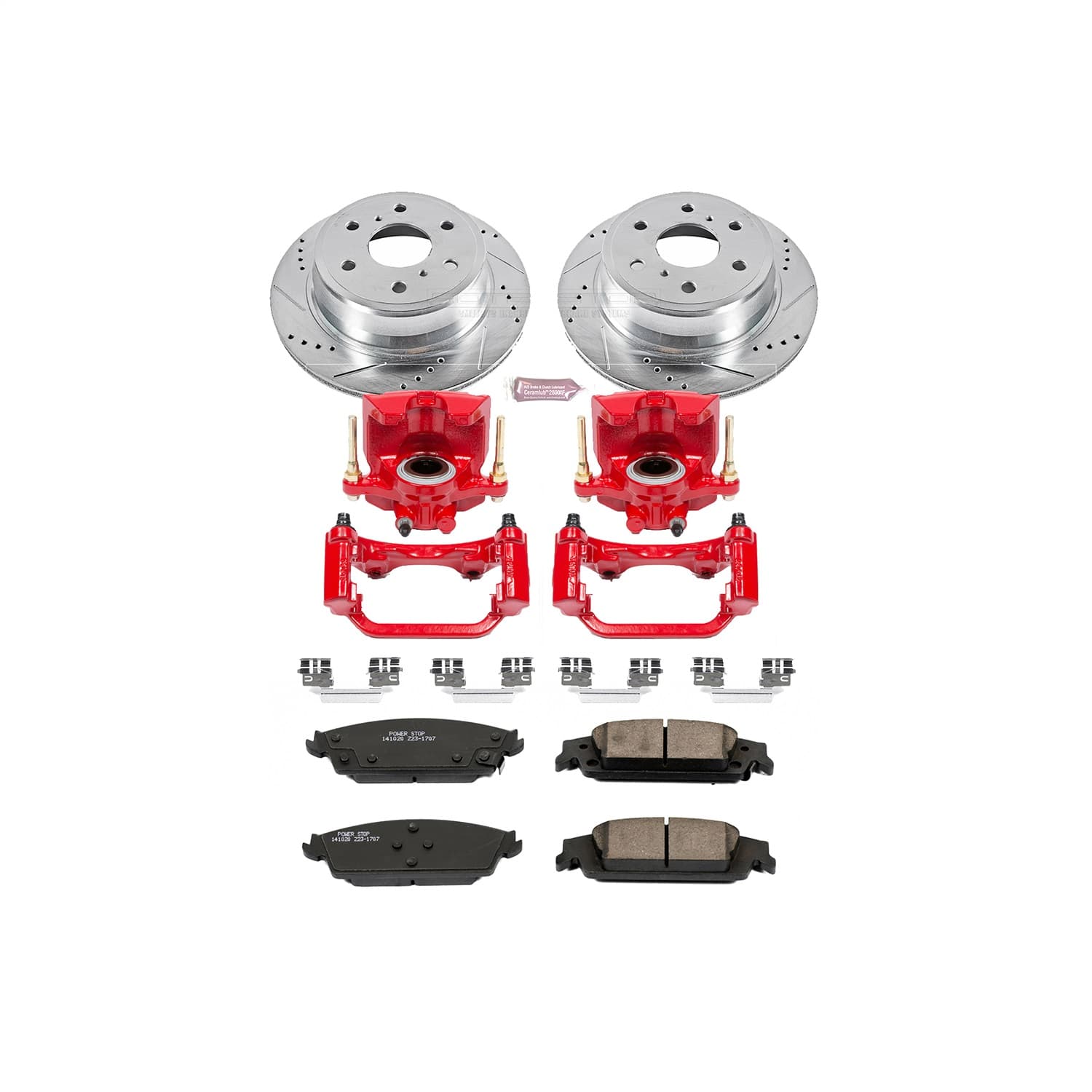 Power Stop - KC6562 - Rear - Disc Brake Pad/Caliper and Rotor Kit image 1