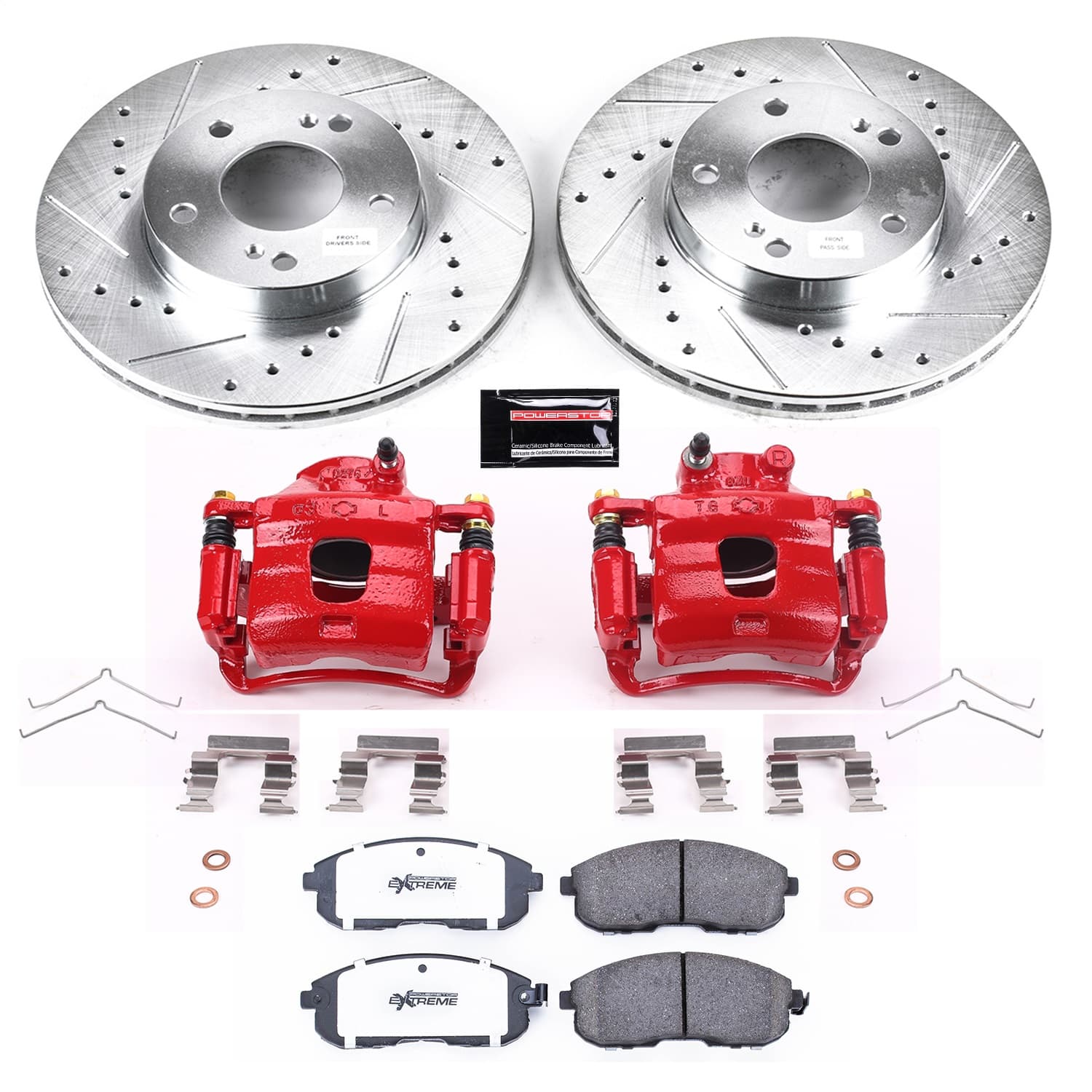 Power Stop - KC660-26 - Front - Disc Brake Pad/Caliper and Rotor Kit image 1