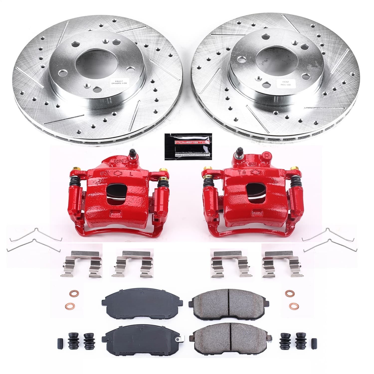 Power Stop - KC660 - Front - Disc Brake Pad/Caliper and Rotor Kit image 1