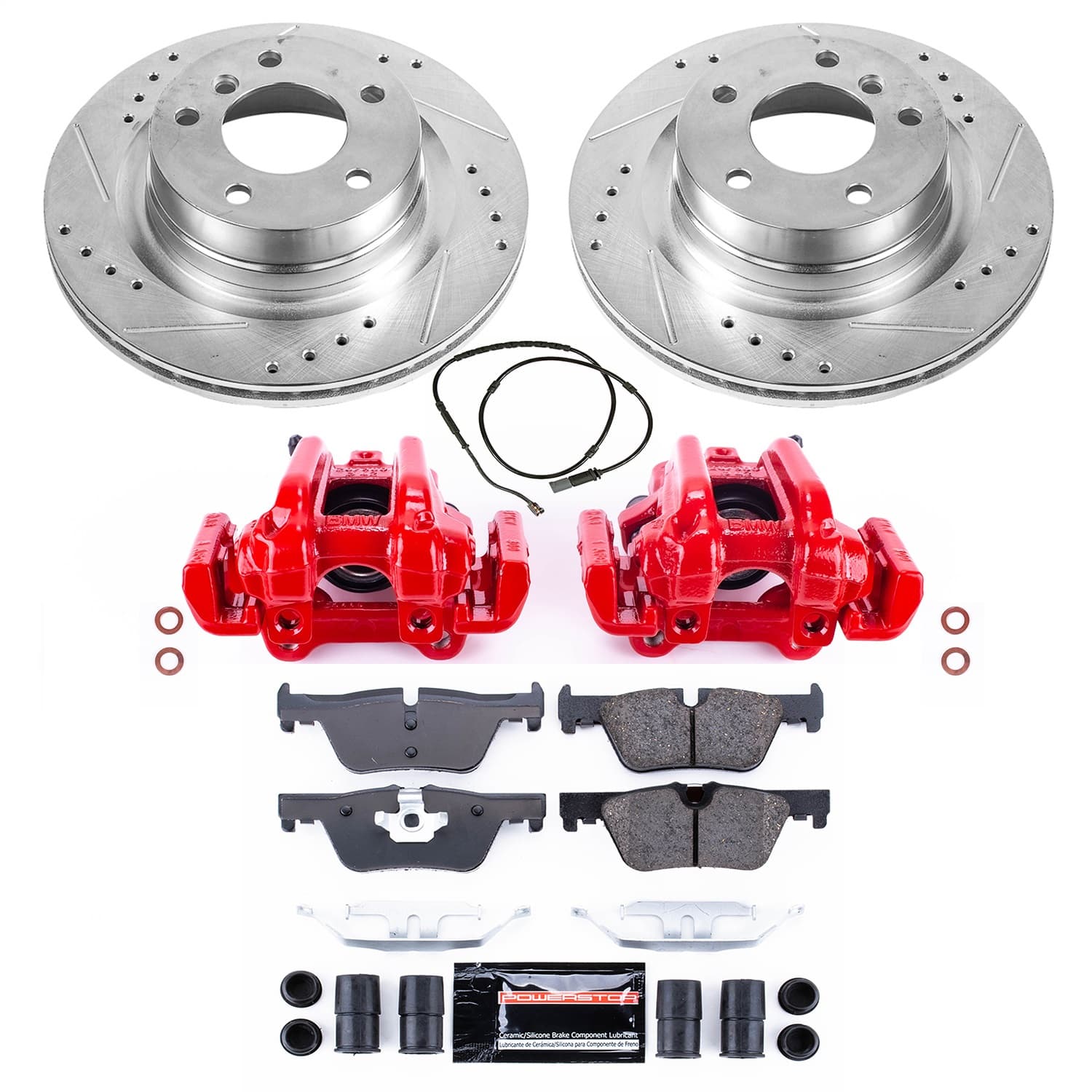 Power Stop - KC6656 - Rear - Disc Brake Pad/Caliper and Rotor Kit image 1