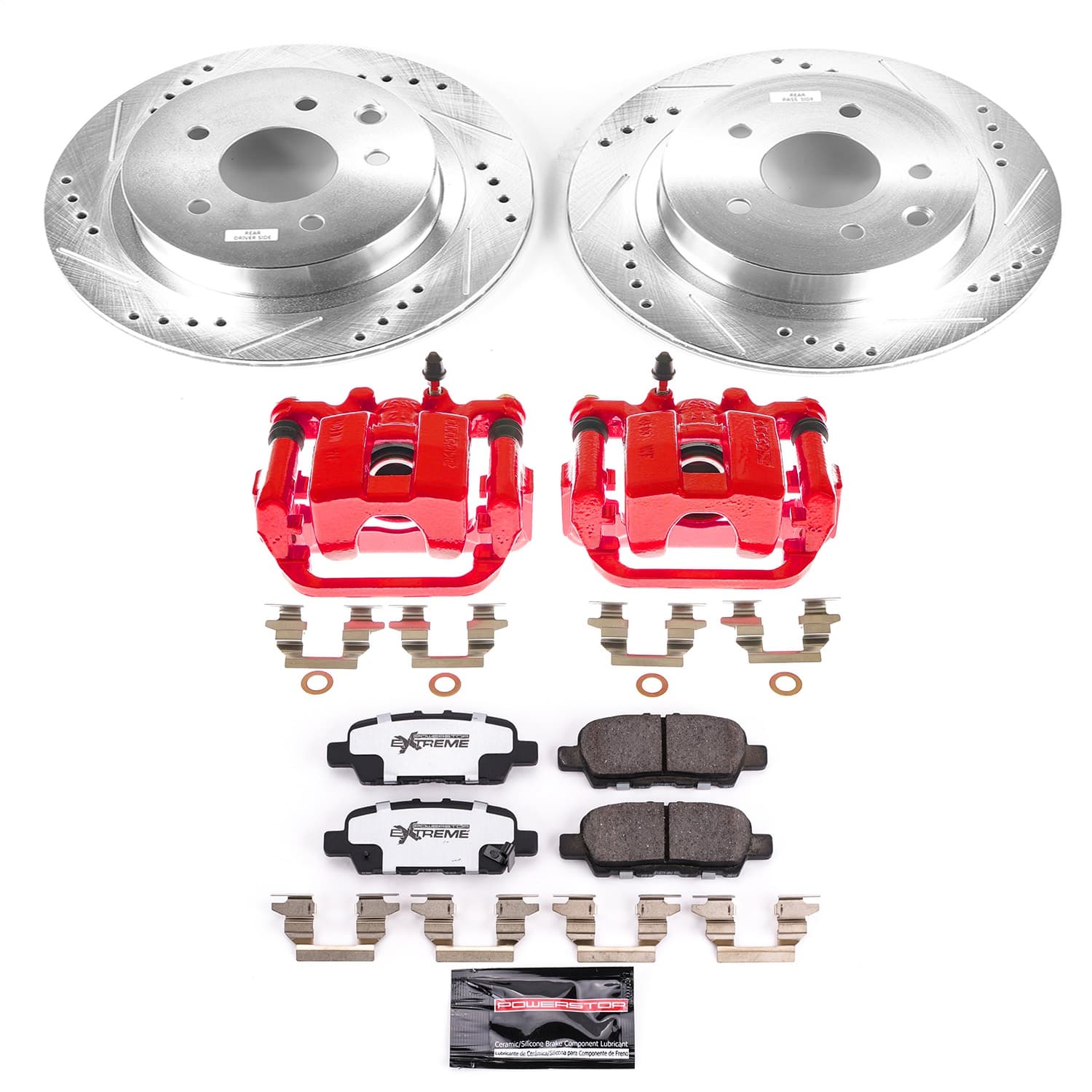 Power Stop - KC6761A-26 - Rear - Disc Brake Pad/Caliper and Rotor Kit image 1