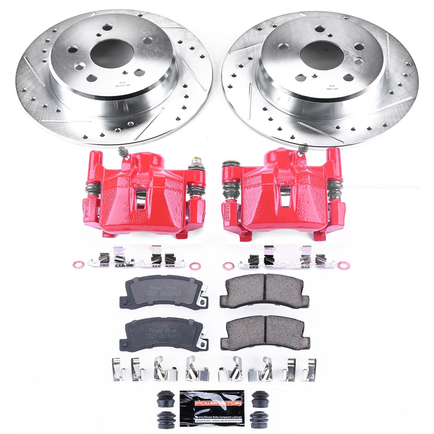 Power Stop - KC6784 - Rear - Disc Brake Pad/Caliper and Rotor Kit image 1