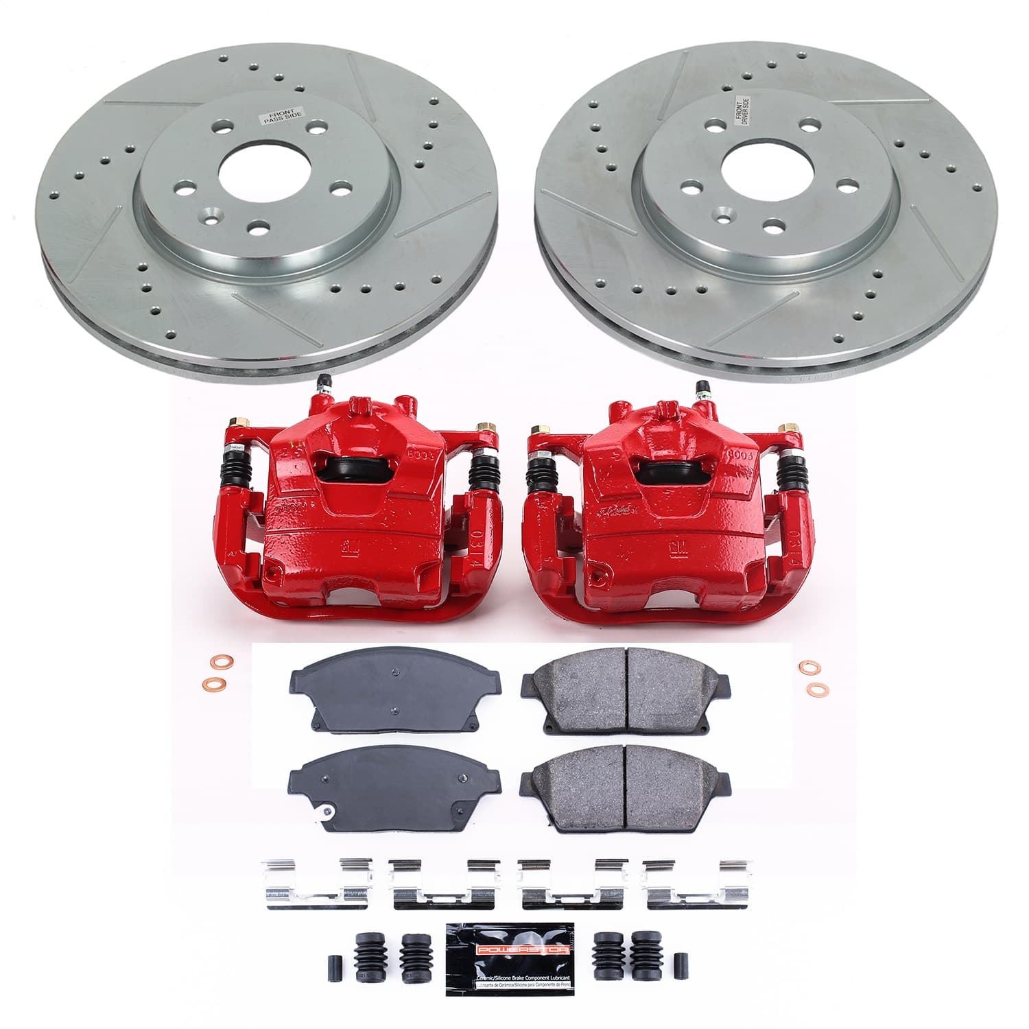 Power Stop - KC6793 - Front - Disc Brake Pad/Caliper and Rotor Kit image 1