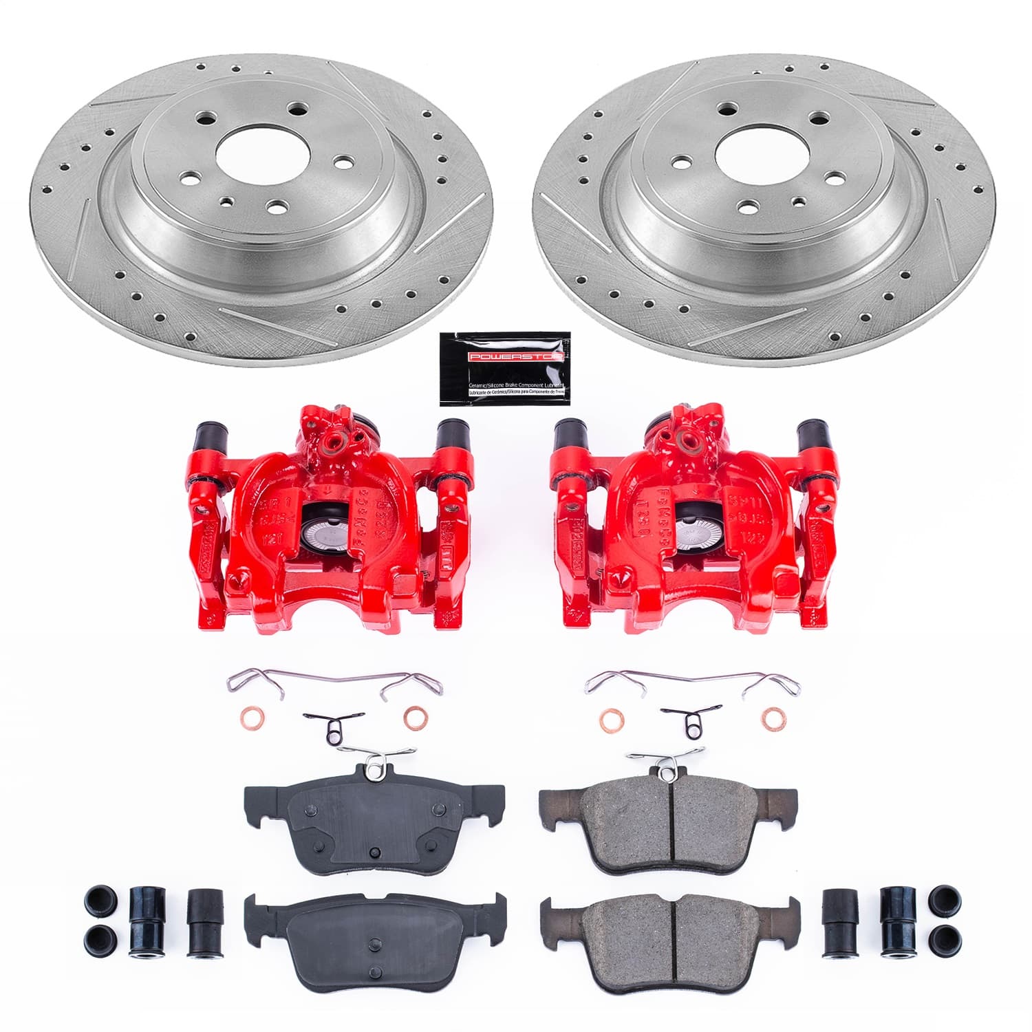 Power Stop - KC6817A - Rear - Disc Brake Pad/Caliper and Rotor Kit image 1
