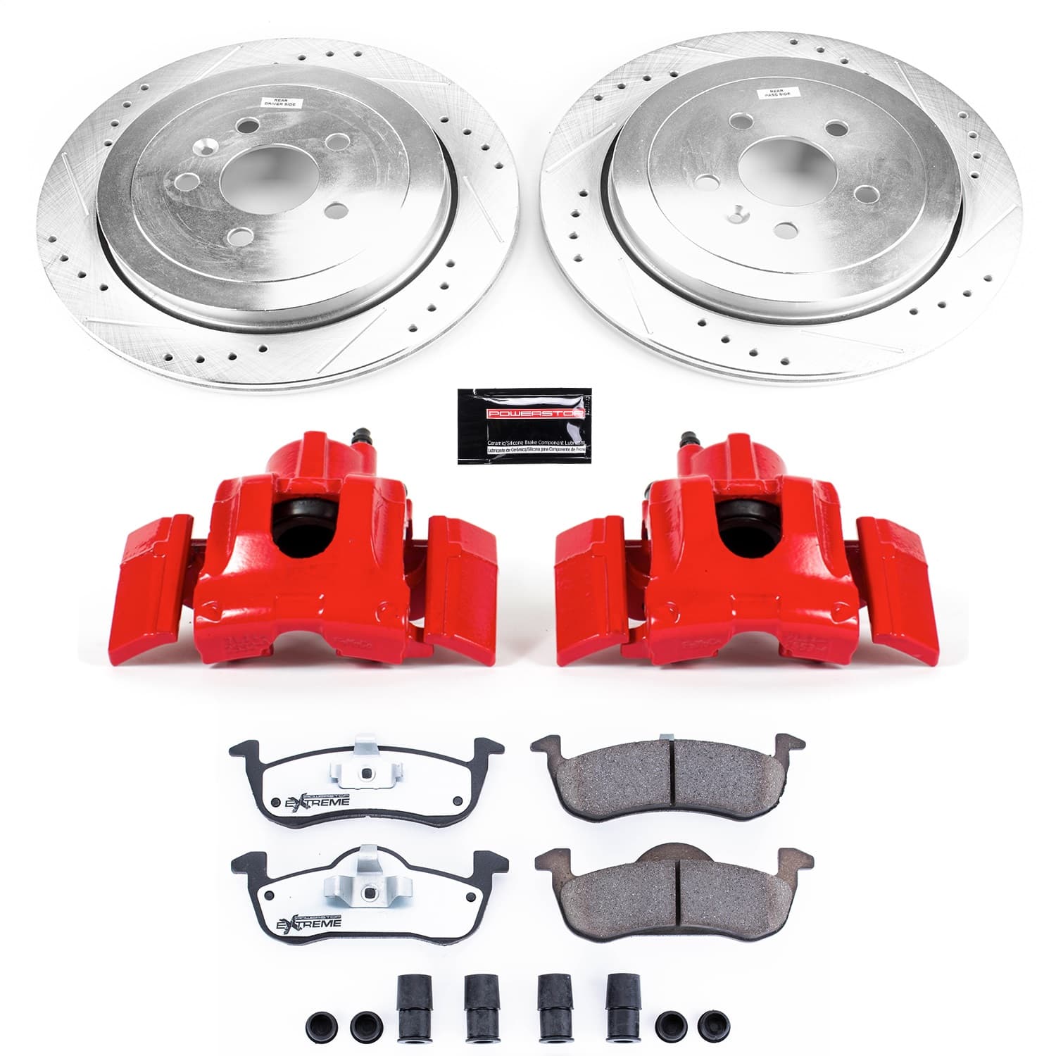 Power Stop - KC6819-36 - Rear - Disc Brake Pad/Caliper and Rotor Kit image 1