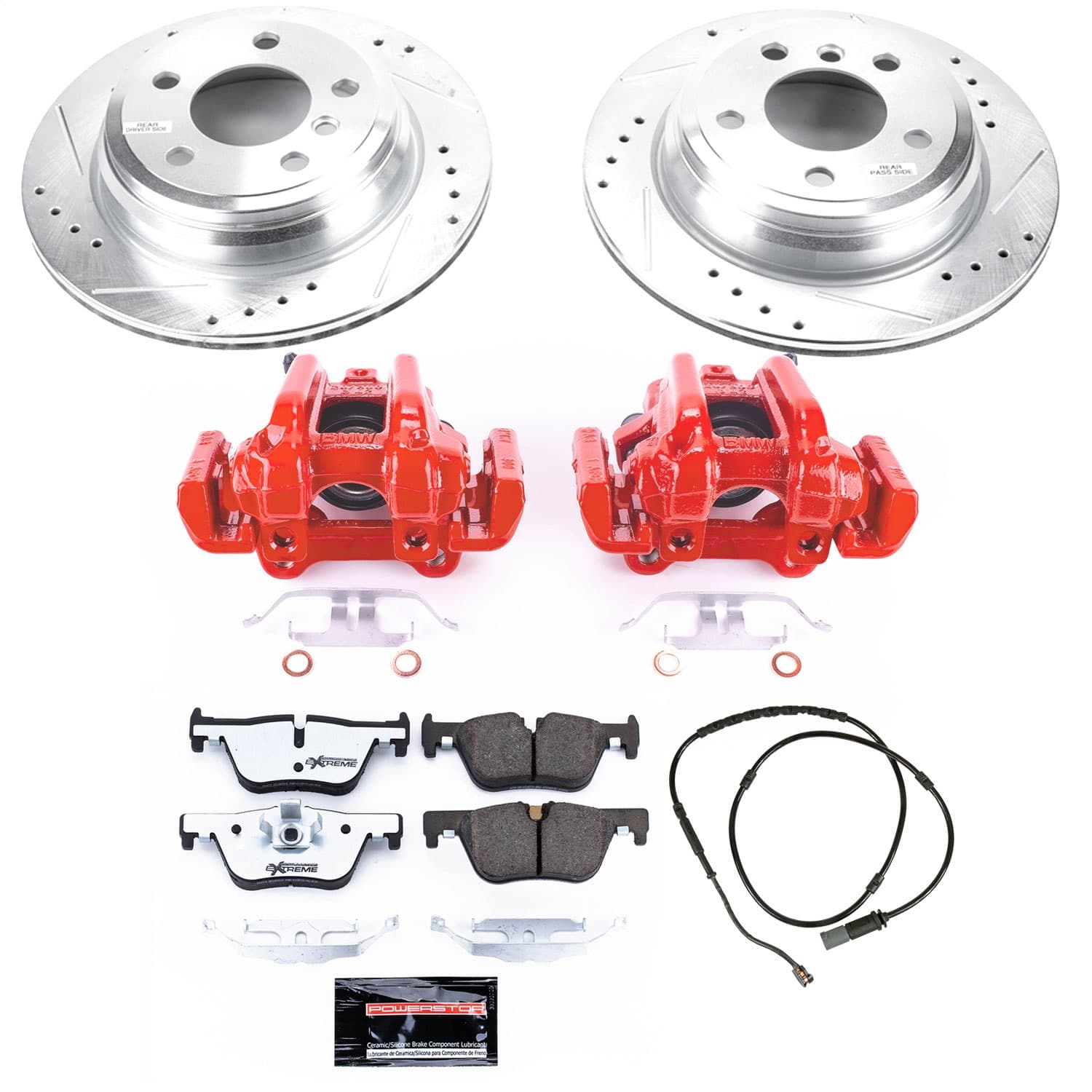 Power Stop - KC6852-26 - Rear - Disc Brake Pad/Caliper and Rotor Kit image 1