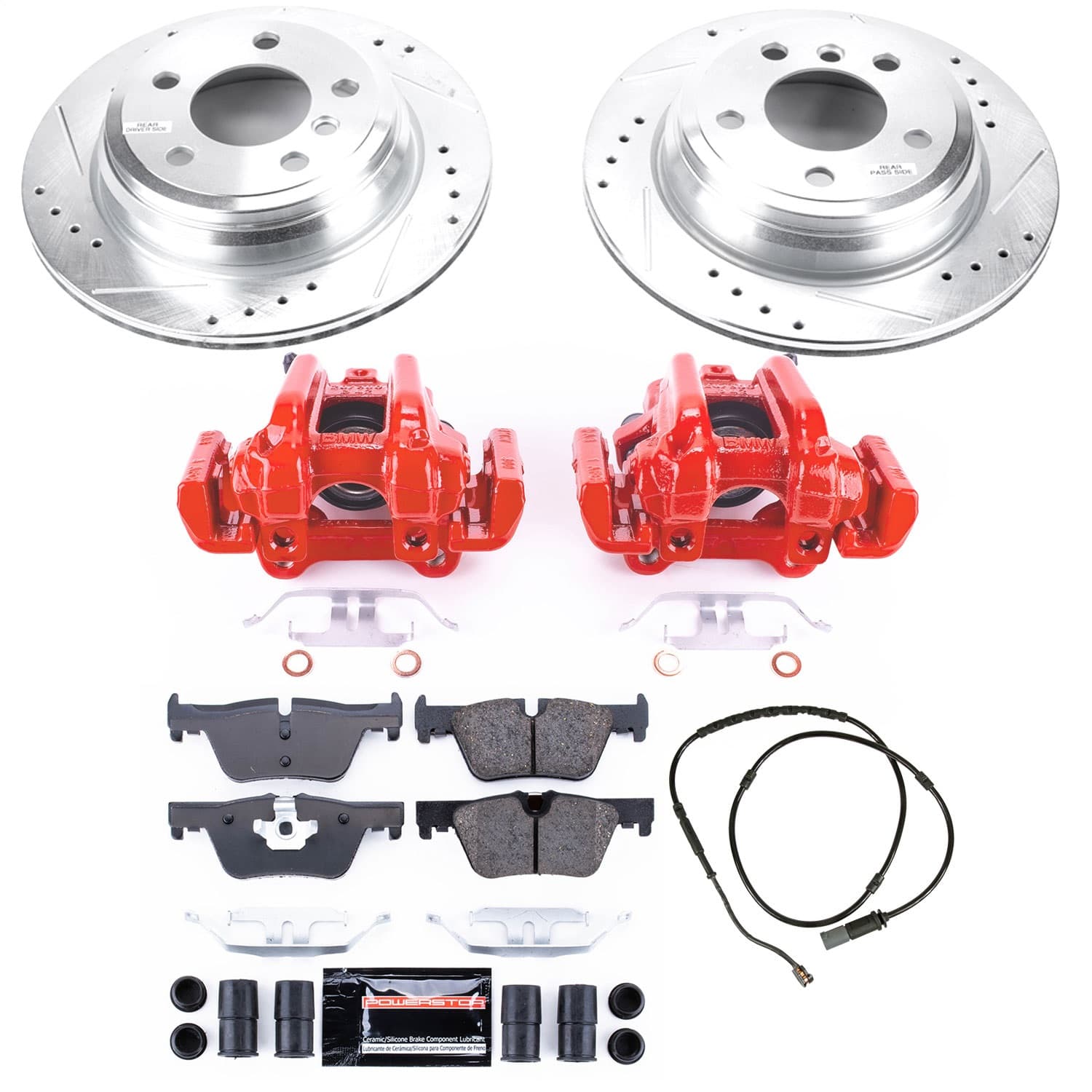 Power Stop - KC6852 - Rear - Disc Brake Pad/Caliper and Rotor Kit image 1