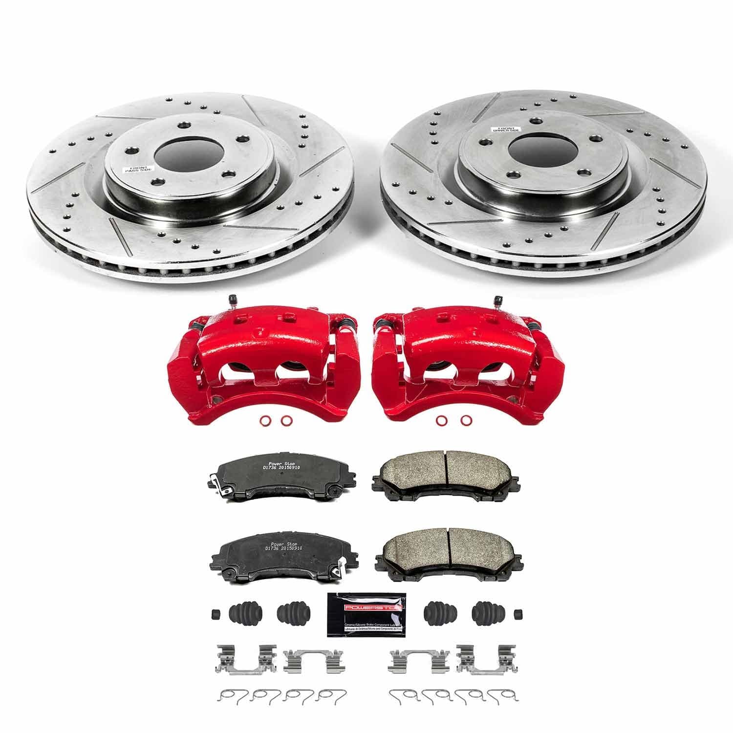 Power Stop - KC6944 - Front - Disc Brake Pad/Caliper and Rotor Kit image 1