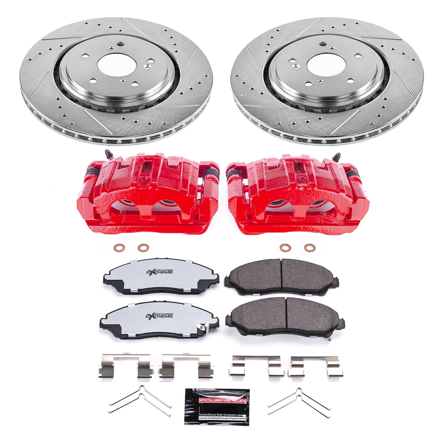 Power Stop - KC6957-36 - Front - Disc Brake Pad/Caliper and Rotor Kit image 1