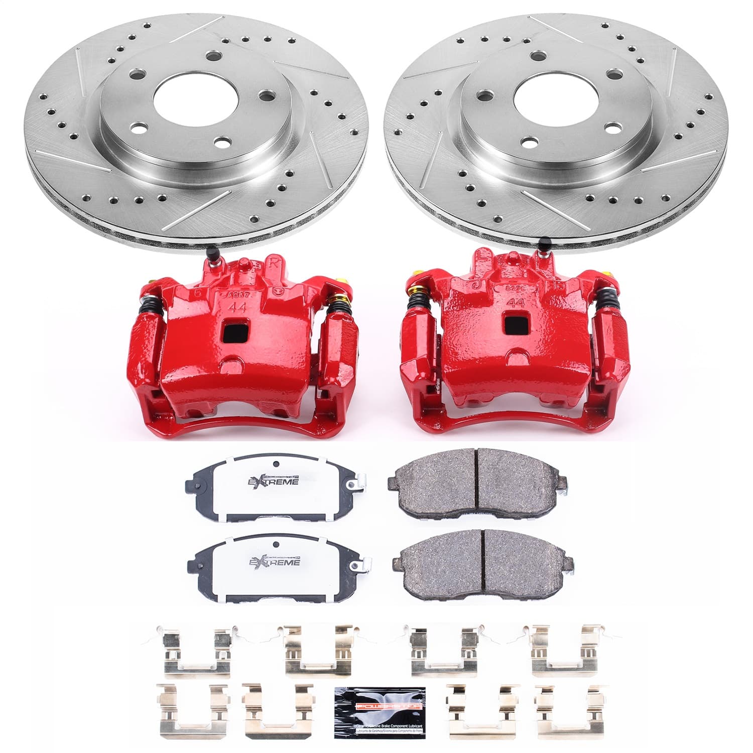 Power Stop - KC6961-26 - Front - Disc Brake Pad/Caliper and Rotor Kit image 1