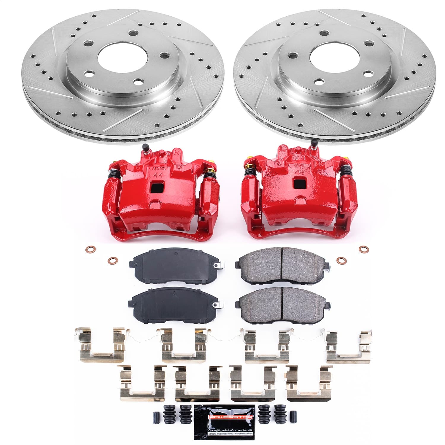 Power Stop - KC6961 - Front - Disc Brake Pad/Caliper and Rotor Kit image 1