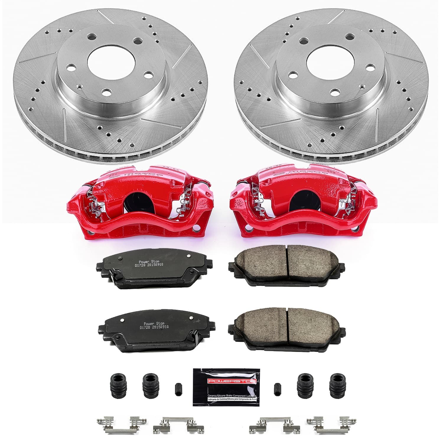 Power Stop - KC6974 - Front - Disc Brake Pad/Caliper and Rotor Kit image 1