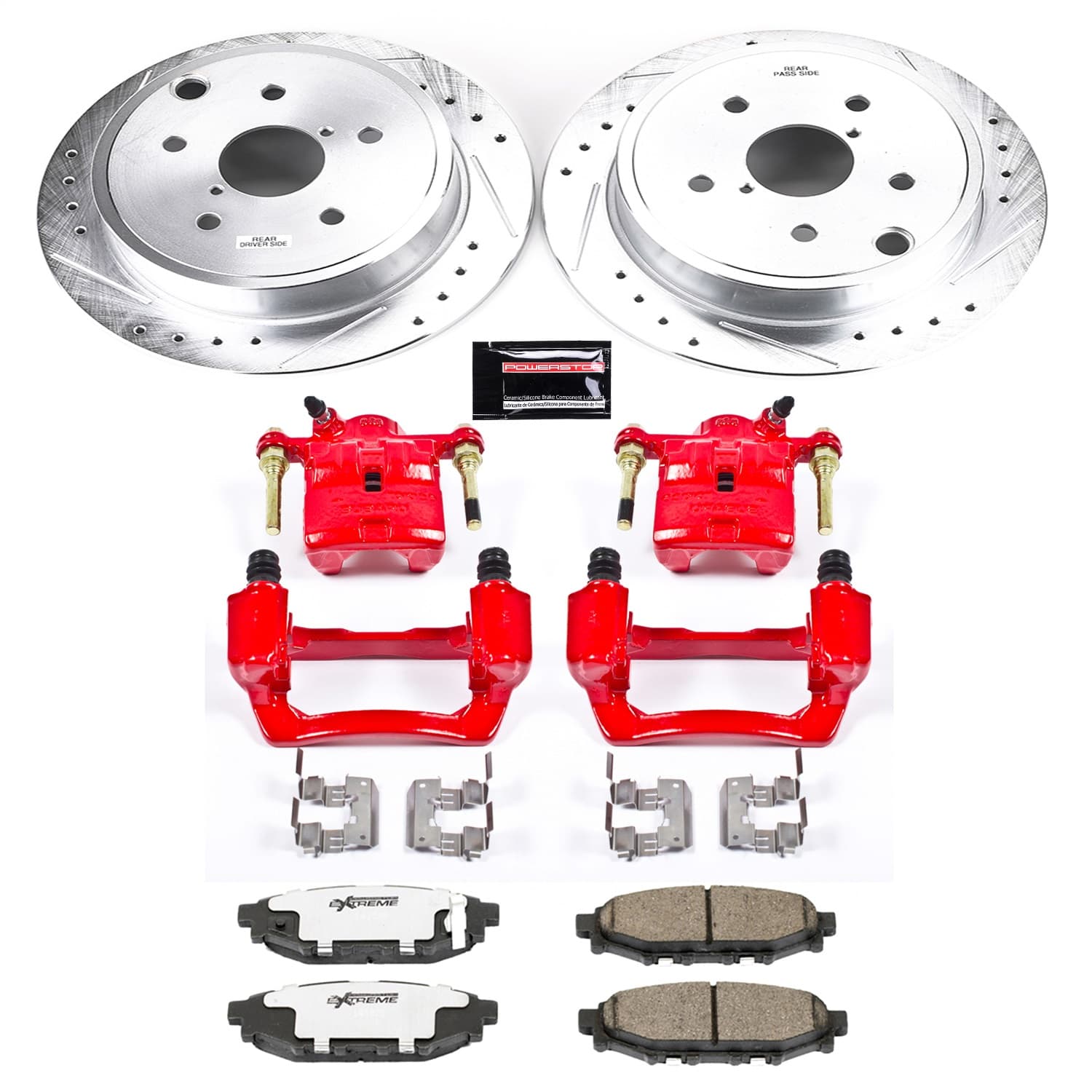 Power Stop - KC6977-26 - Rear - Disc Brake Pad/Caliper and Rotor Kit image 1