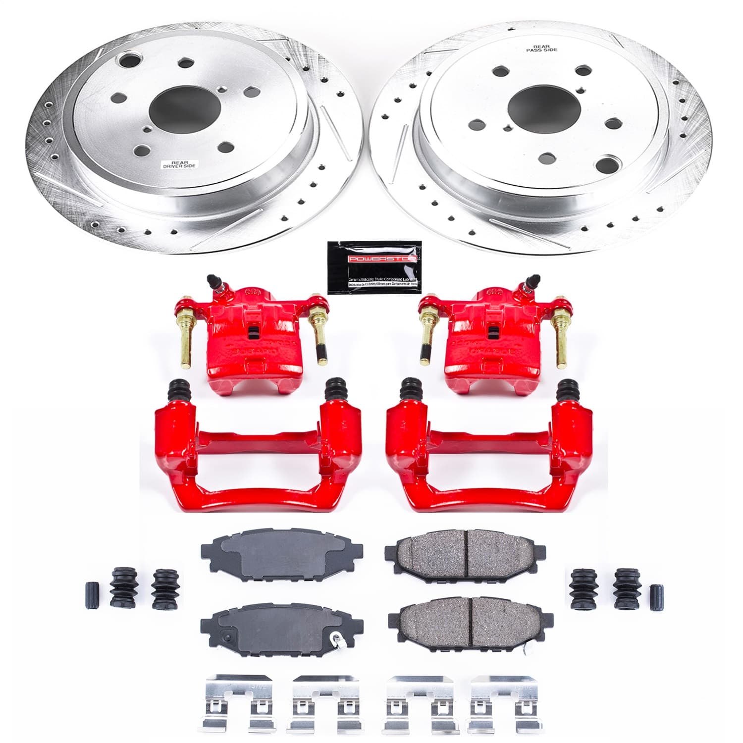 Power Stop - KC6977 - Rear - Disc Brake Pad/Caliper and Rotor Kit image 1