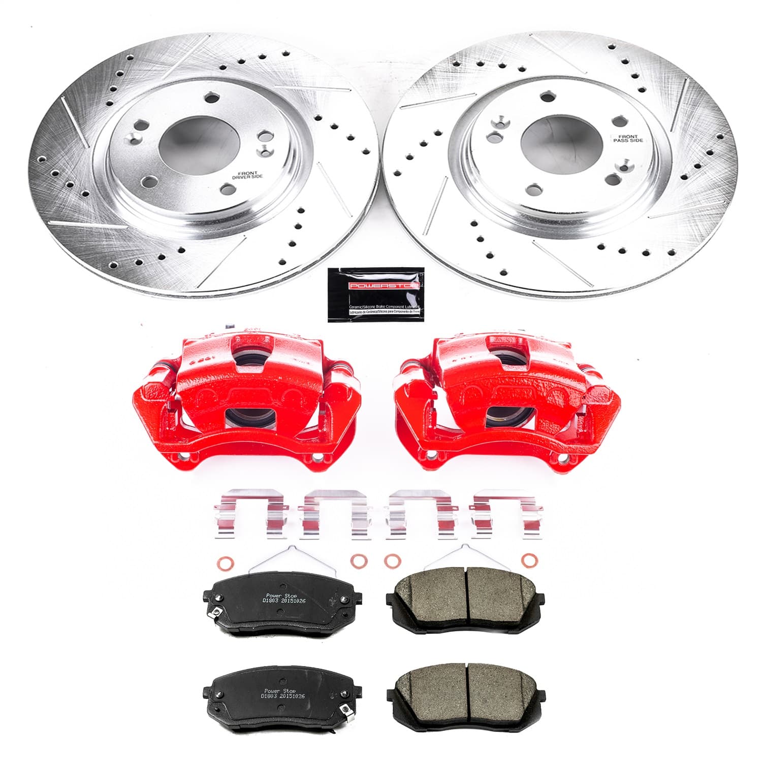 Power Stop - KC6982 - Front - Disc Brake Pad/Caliper and Rotor Kit image 1