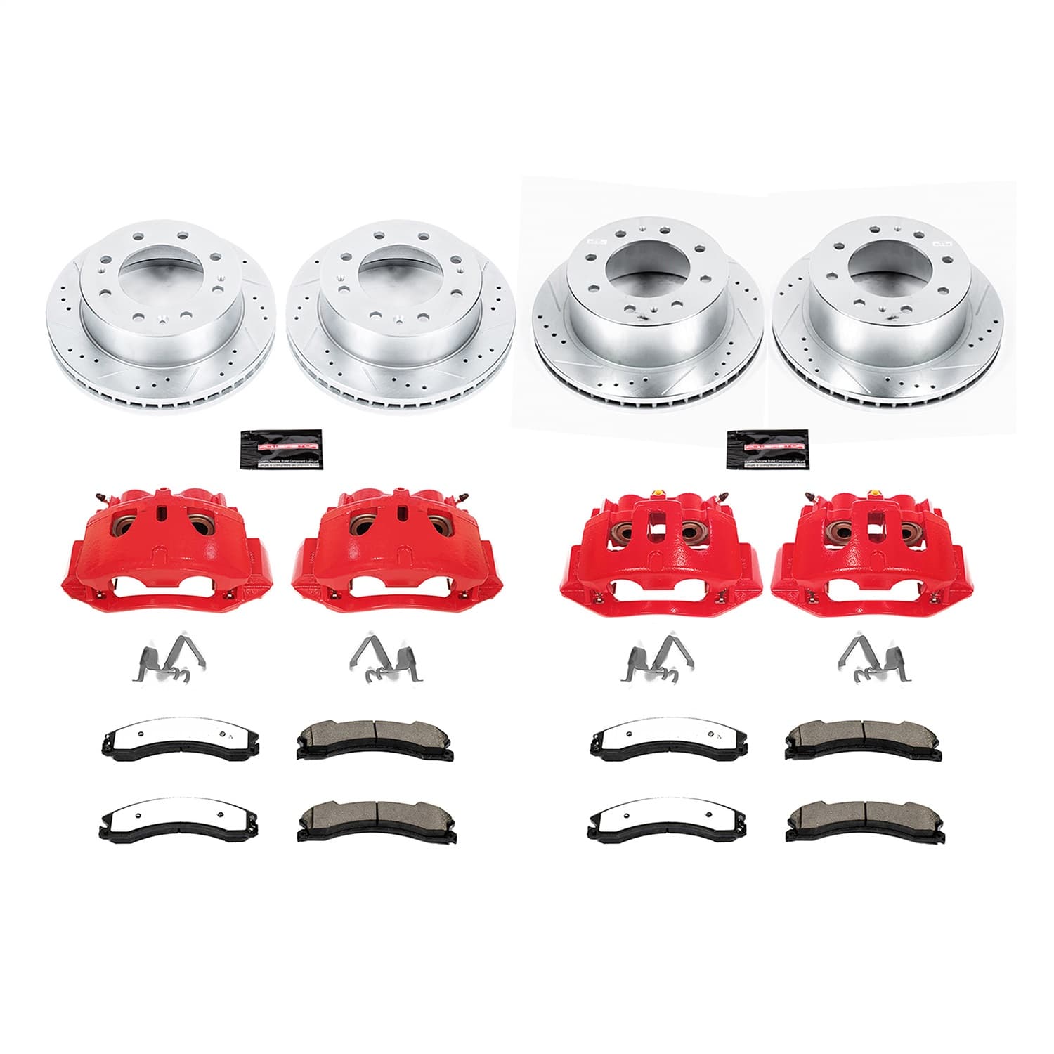 Power Stop - KC6992-36 - Front and Rear - Disc Brake Pad/Caliper and Rotor Kit image 1