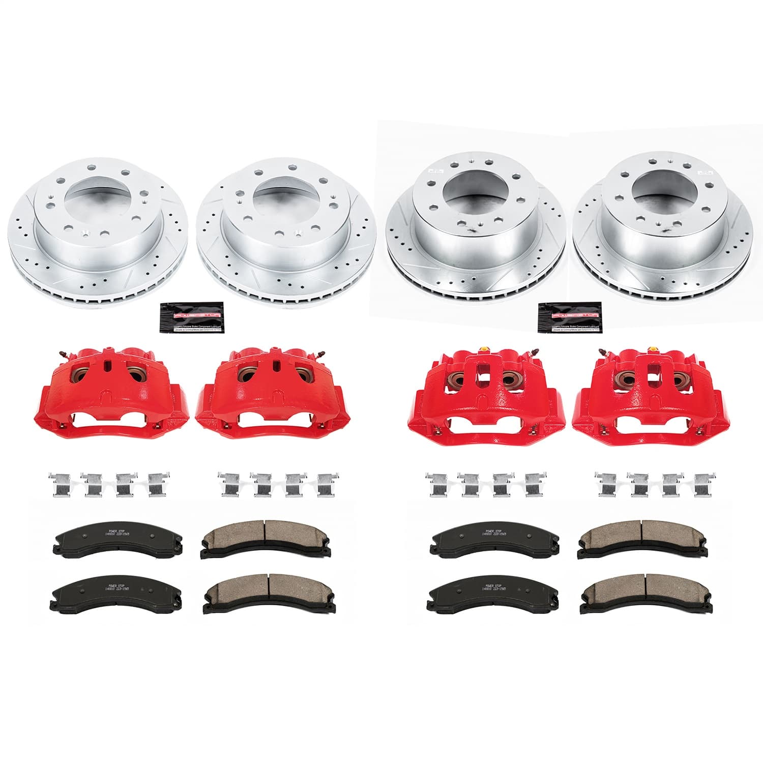 Power Stop - KC6992 - Front and Rear - Disc Brake Pad/Caliper and Rotor Kit image 1