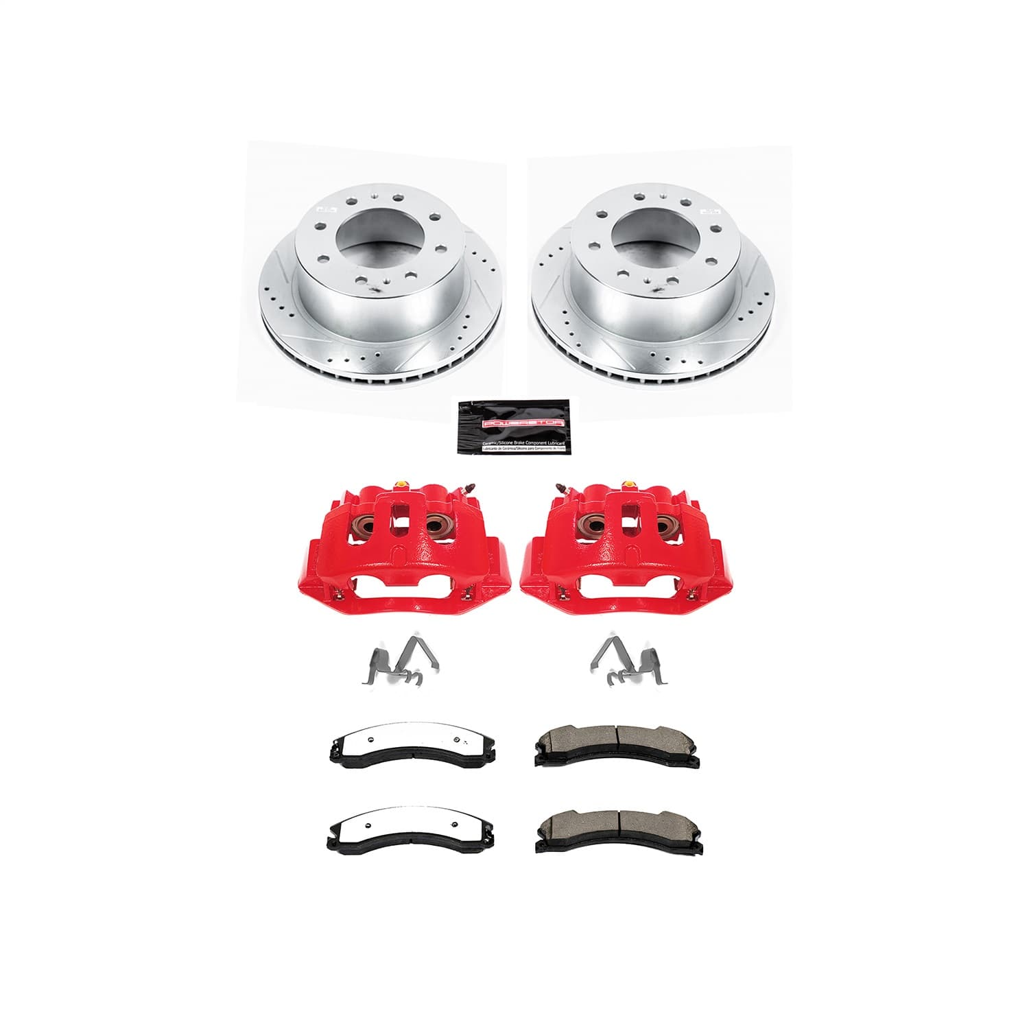 Power Stop - KC6993-36 - Rear - Disc Brake Pad/Caliper and Rotor Kit image 1