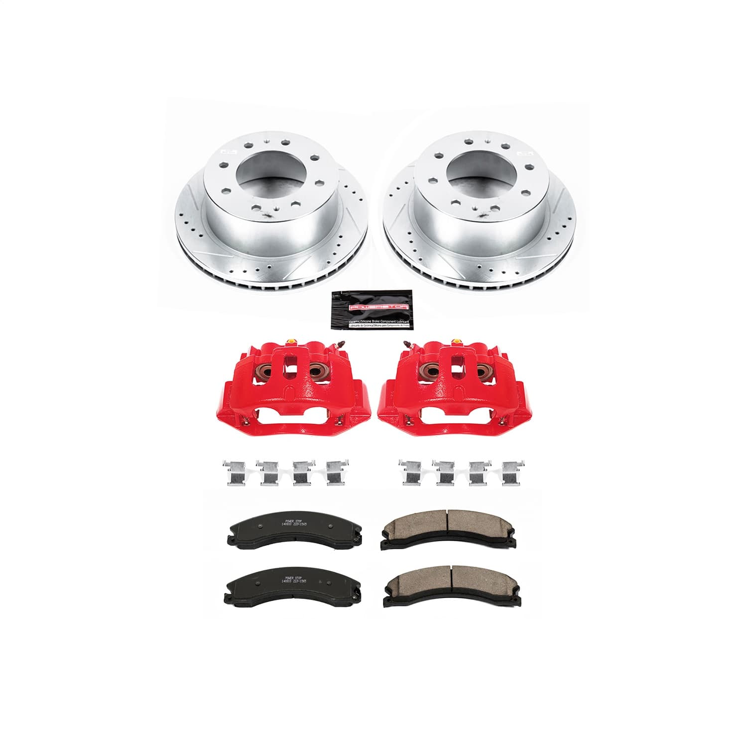 Power Stop - KC6993 - Rear - Disc Brake Pad/Caliper and Rotor Kit image 1