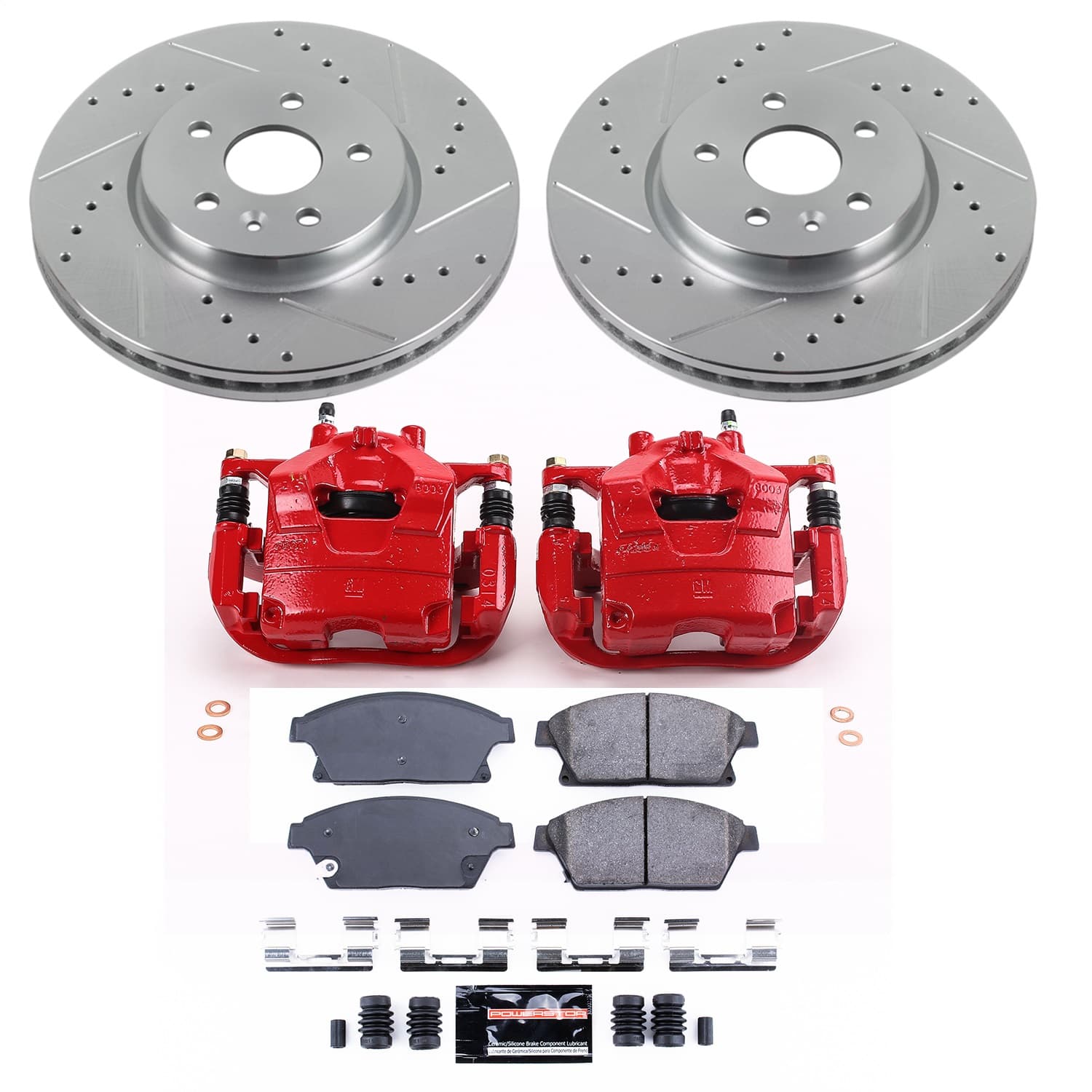Power Stop - KC6996 - Front - Disc Brake Pad/Caliper and Rotor Kit image 1