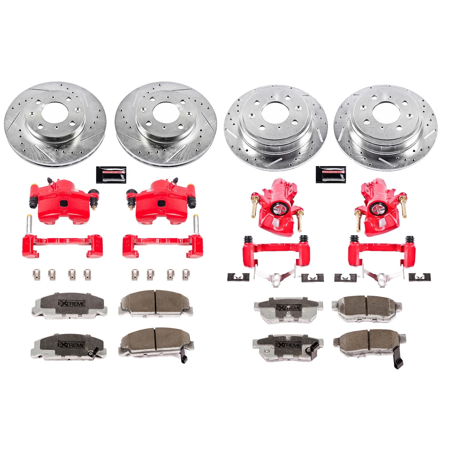 Power Stop - KC700-26 - Front and Rear - Disc Brake Pad/Caliper and Rotor Kit image 1