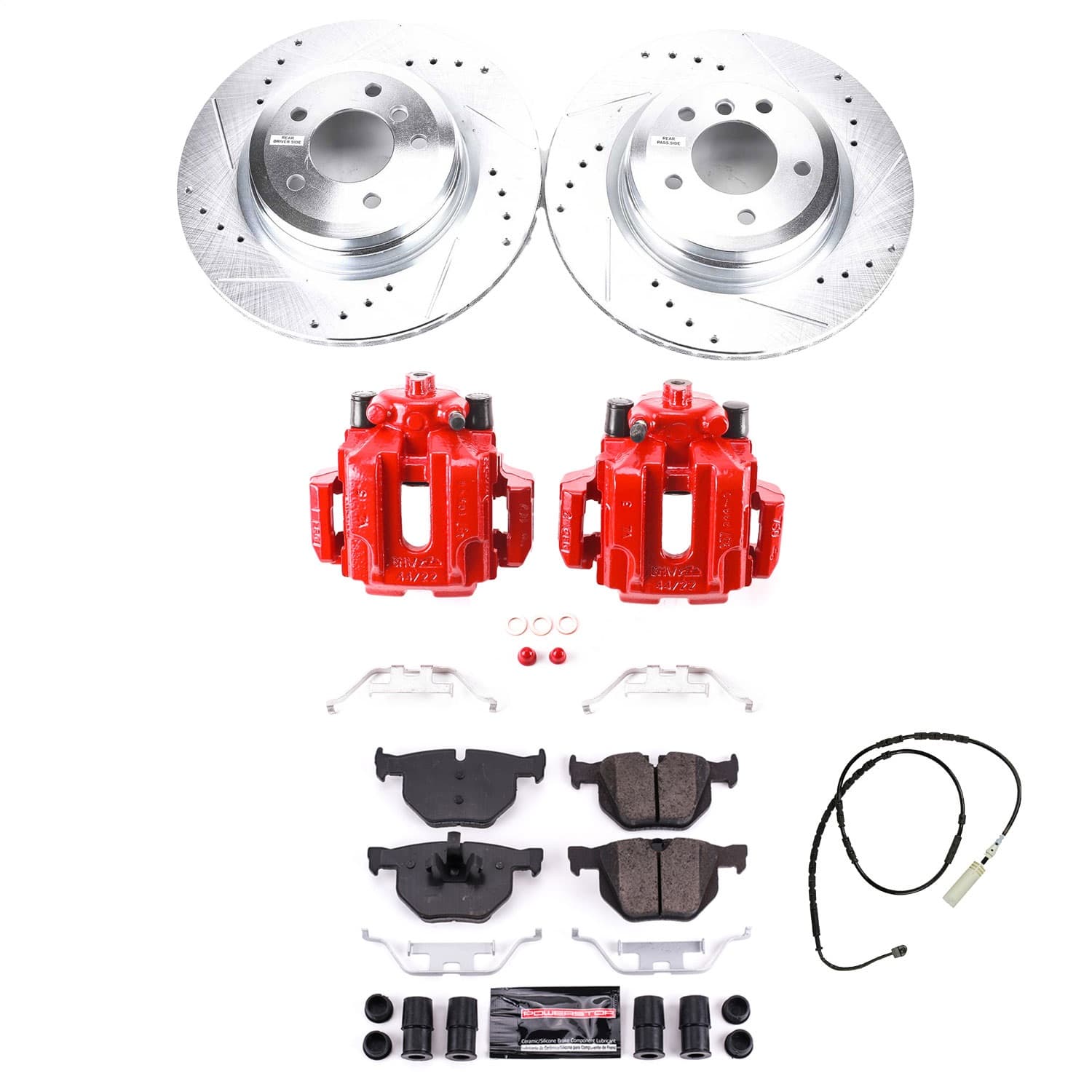 Power Stop - KC7009 - Rear - Disc Brake Pad/Caliper and Rotor Kit image 1