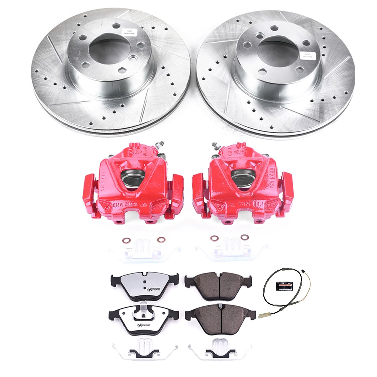Power Stop - KC7026-26 - Front - Disc Brake Pad/Caliper and Rotor Kit image 1