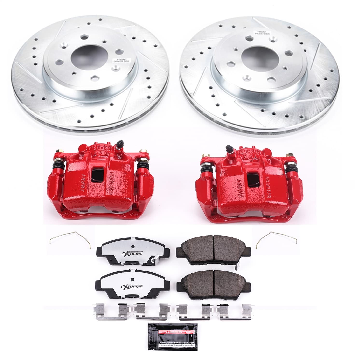 Power Stop - KC7032A-26 - Front - Disc Brake Pad/Caliper and Rotor Kit image 1