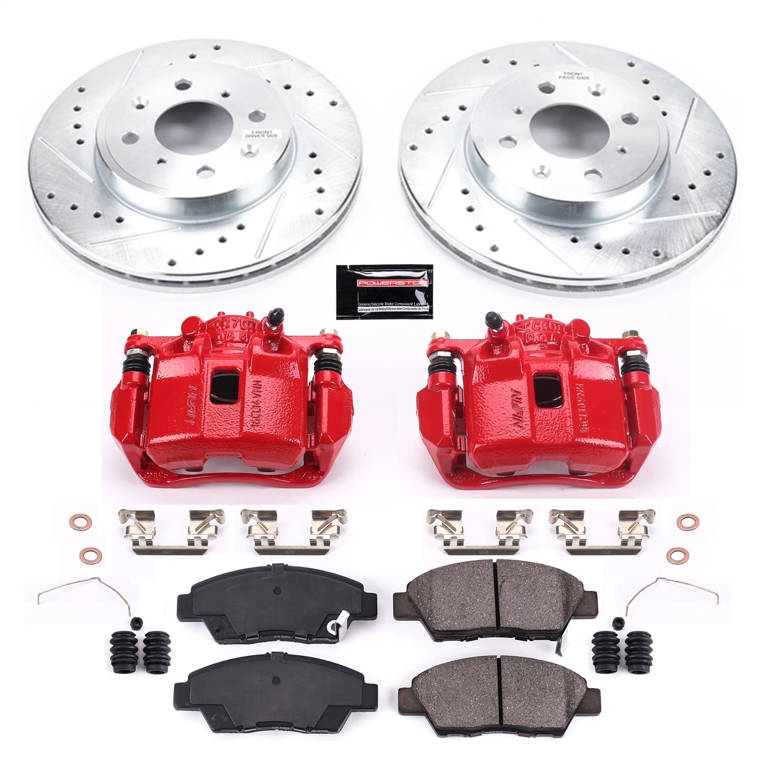 Power Stop - KC7032A - Front - Disc Brake Pad/Caliper and Rotor Kit image 1