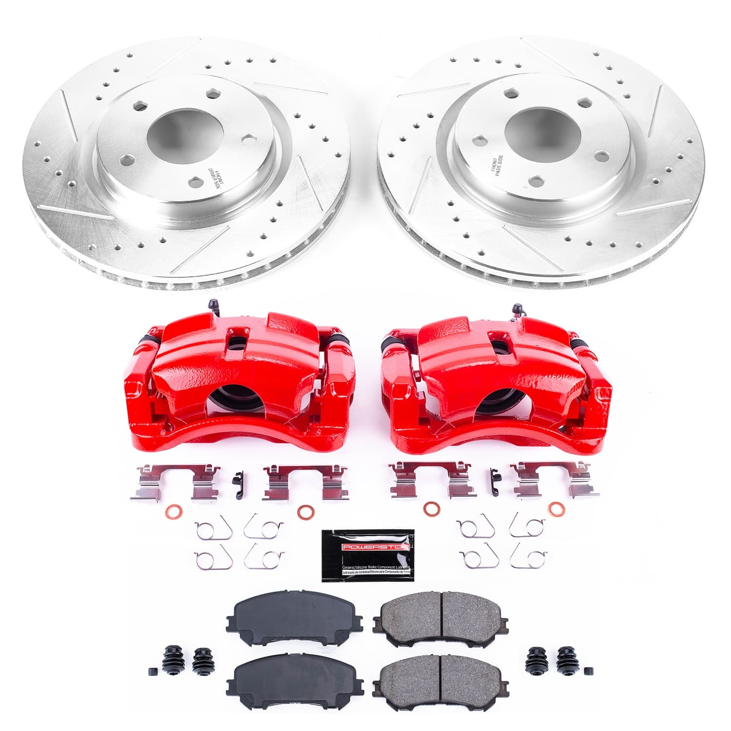 Power Stop - KC7036A - Front - Disc Brake Pad/Caliper and Rotor Kit image 1