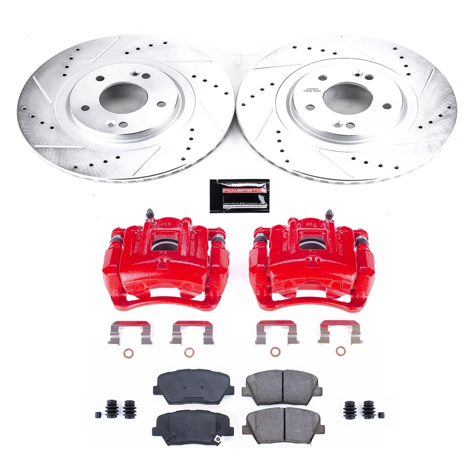 Power Stop - KC7064 - Front - Disc Brake Pad/Caliper and Rotor Kit image 1
