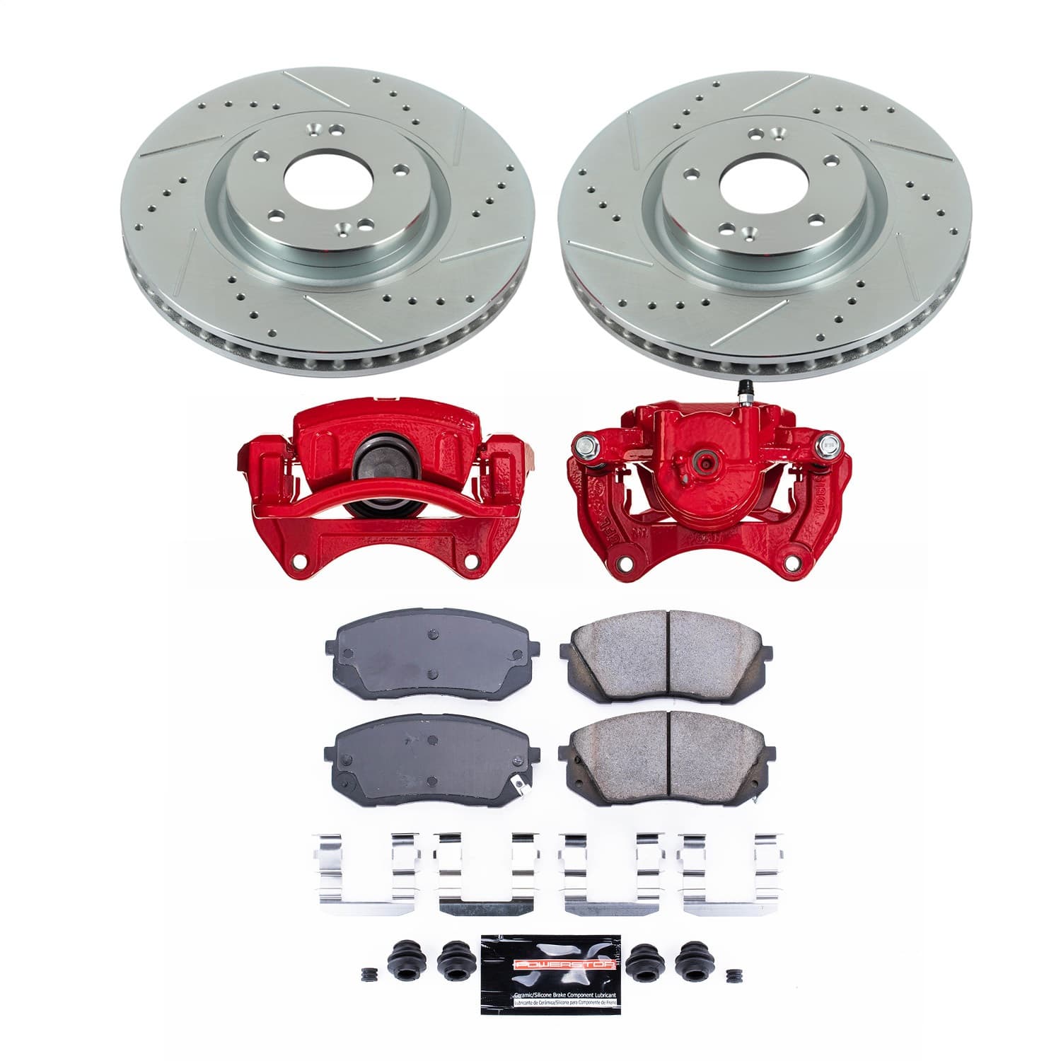 Power Stop - KC7083 - Front - Disc Brake Pad/Caliper and Rotor Kit image 1