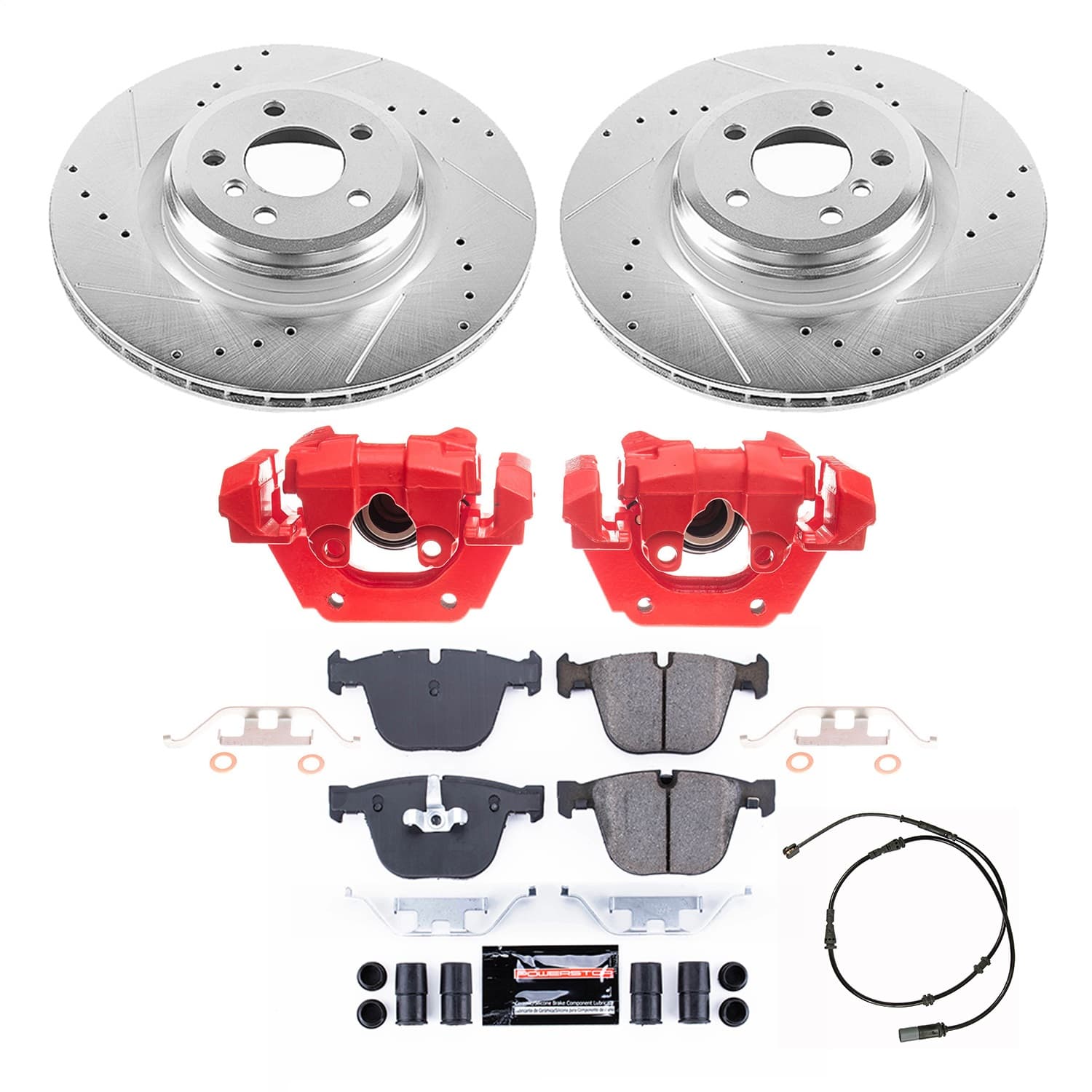 Power Stop - KC7087 - Rear - Disc Brake Pad/Caliper and Rotor Kit image 1